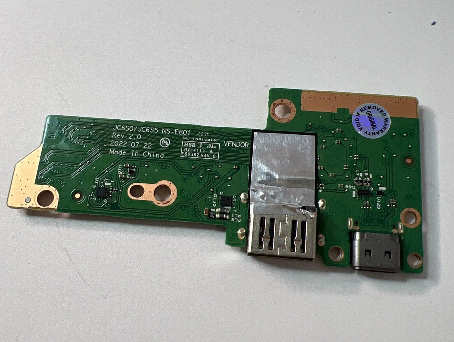Lenovo IdeaPad 5 Chrome 16IAU7 82V8 I/O Board USB Board NS-E801 MB CONNECTORS