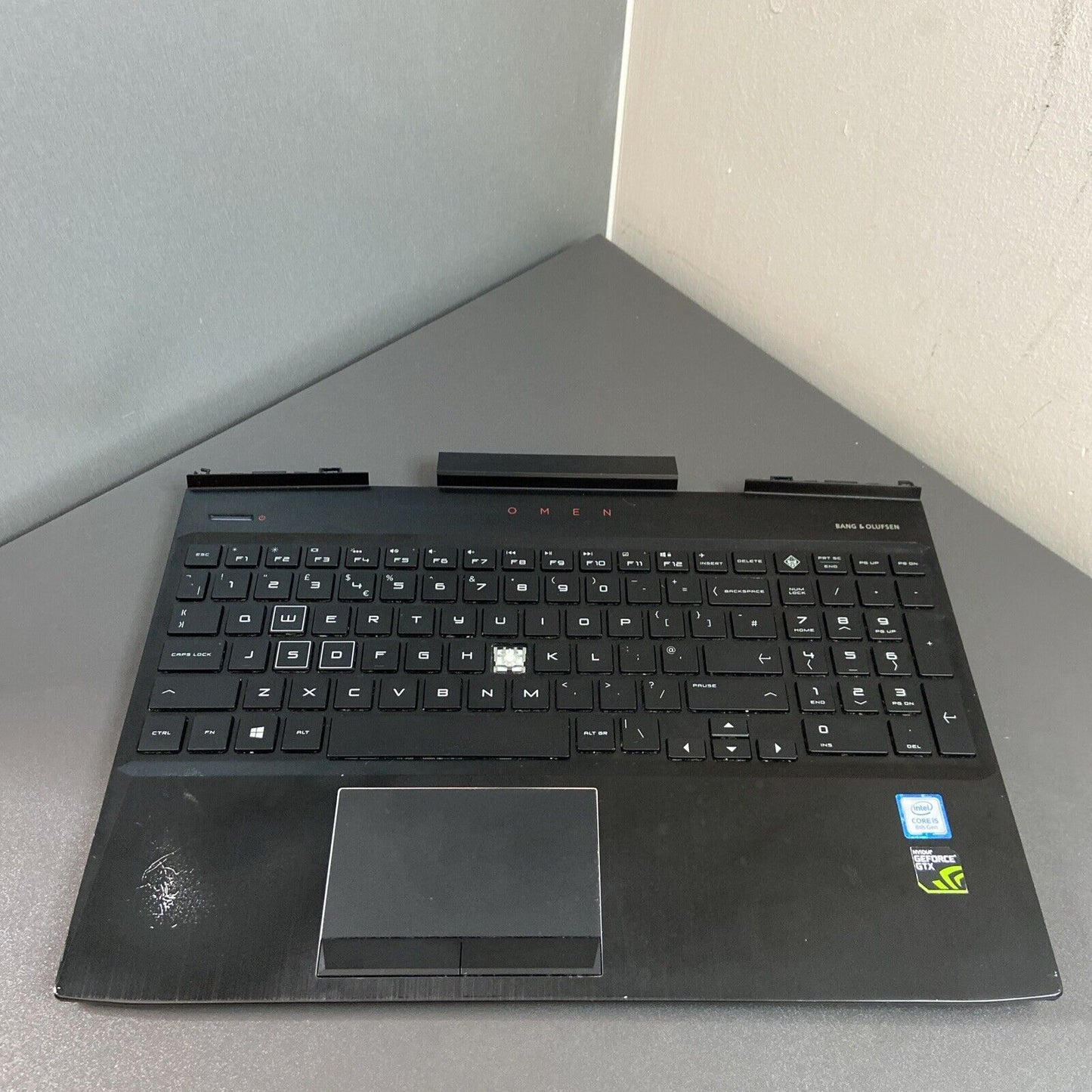 HP OMEN 15-DC 15T-DC Palmrest UK Qwerty Keyboard Touchpad L24370-031