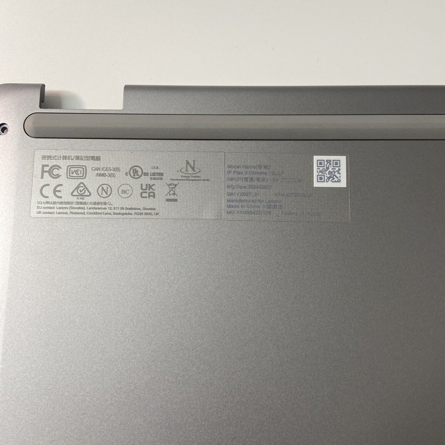 Lenovo IP Flex 3 Chrome 15IJL7 82T3 Base Cover Bottom Lower Case 5CB1H30445