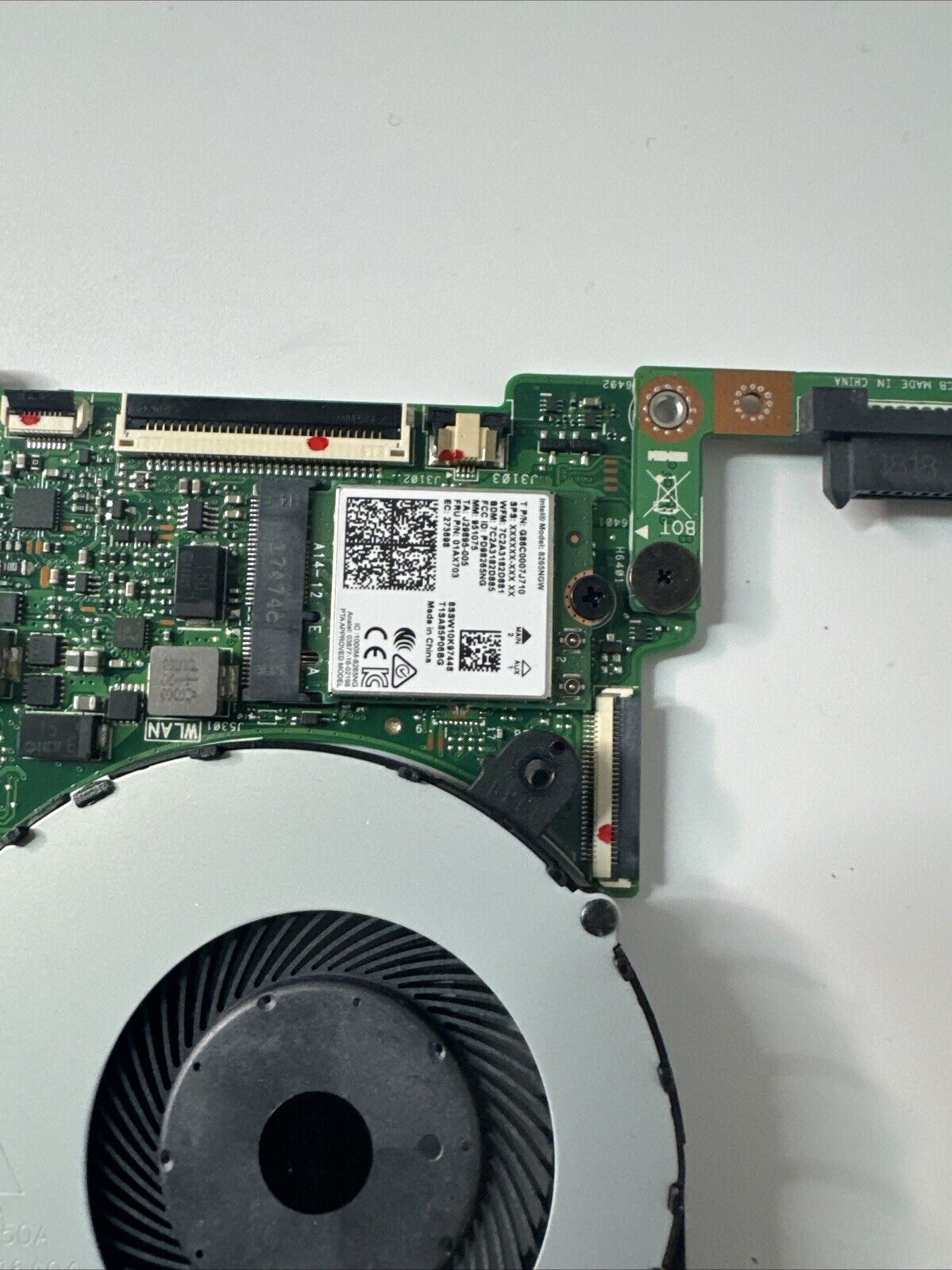 Genuine Asus UX410U Motherboard i3 8th Gen 60NB0DL0-MB3410 Heatsink & Fan