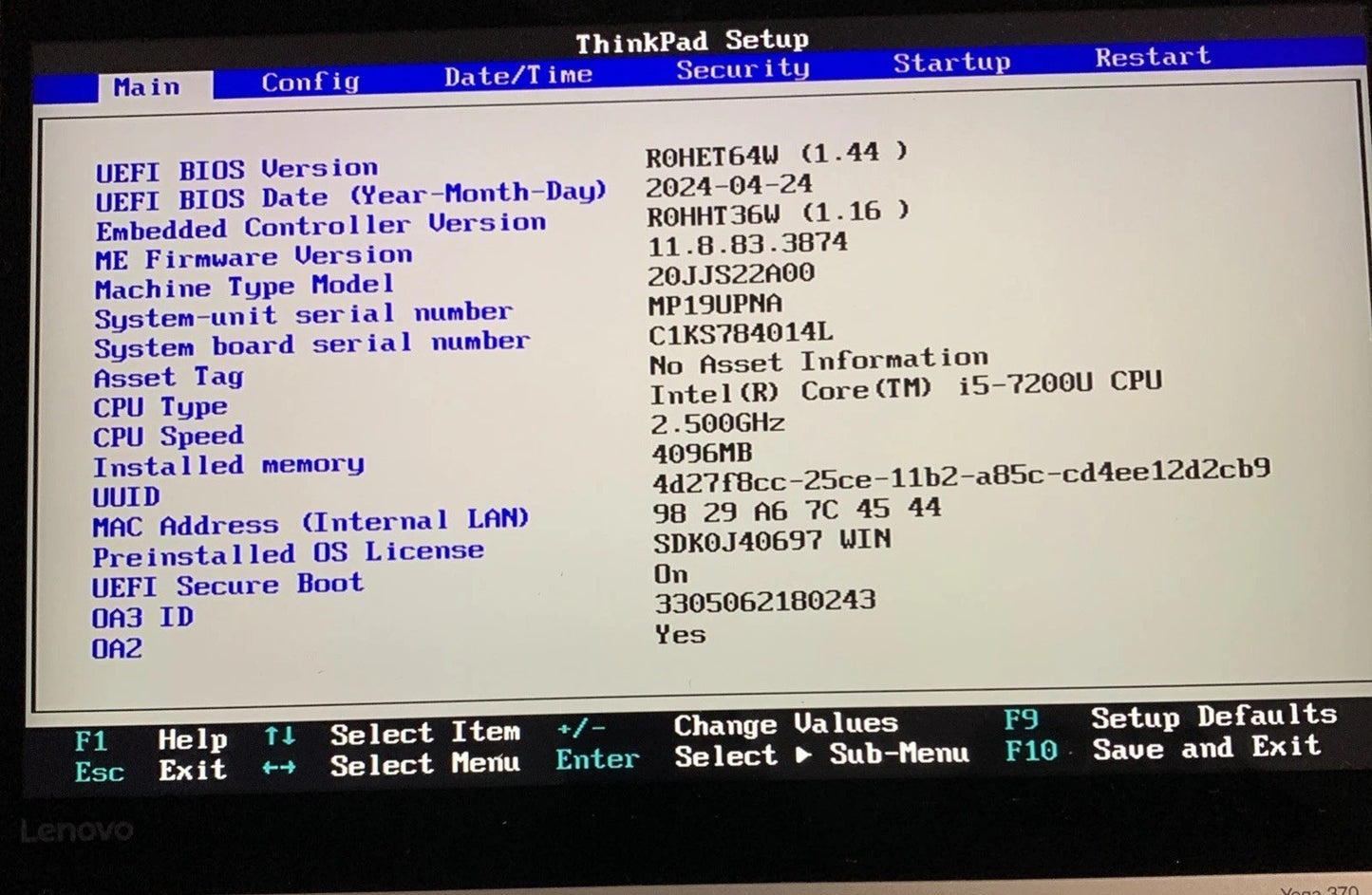 Lenovo ThinkPad Yoga 370 Motherboard CPU Intel Core i5-7200U Motherboard