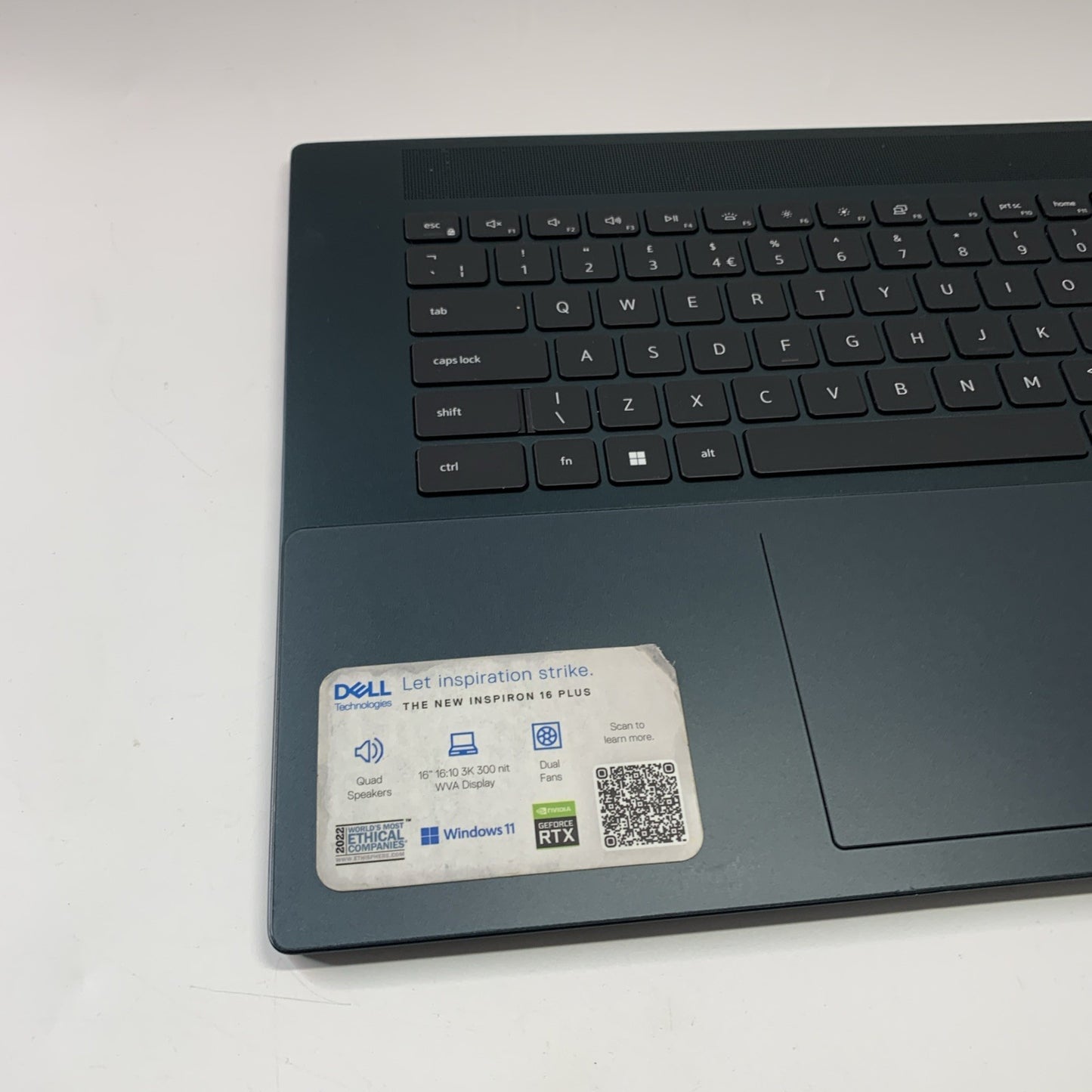 Dell Inspiron 16 7620 Complete Palmrest Assembly UK Keyboard 0RYX3M