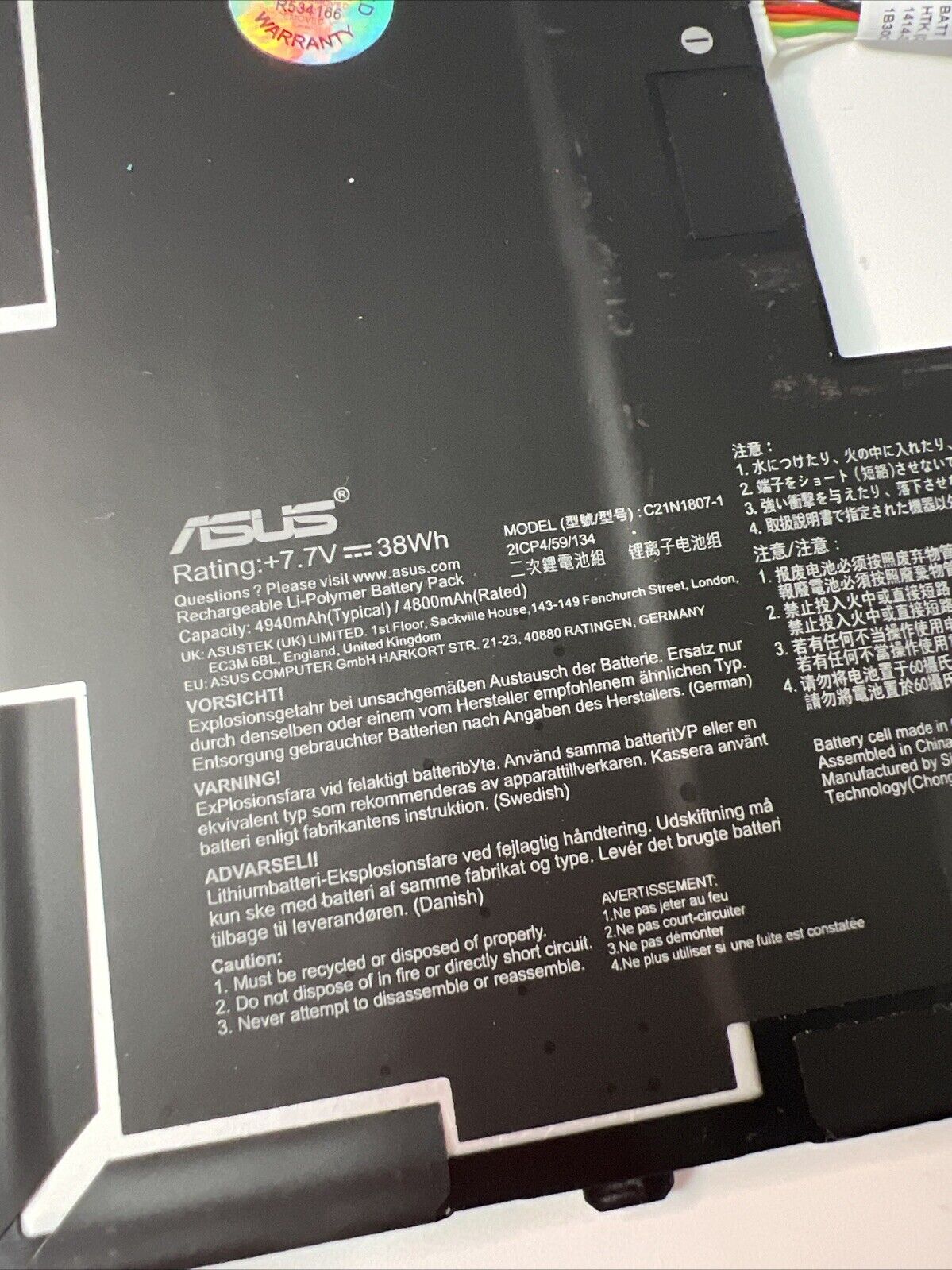 Genuine Asus CX1500CNA CX1500CN CX1100CN CX1400CN CX1400CNA Battery C21N1807-1