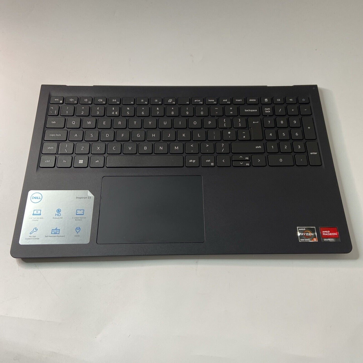 Dell Inspiron 15 3525 Palmrest Cover Upper Case UK Keyboard 0C6D40