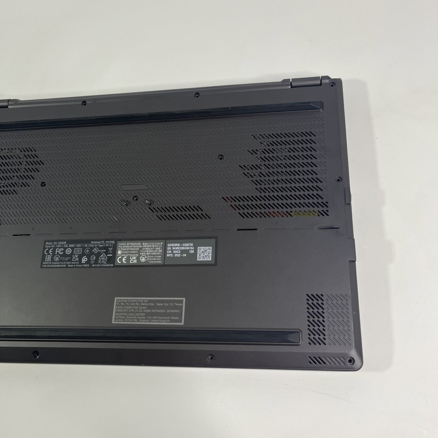 Asus Rog Zephyrus G15 GA503R RYZEN 7 6900HS RTX 3060 144Hz 16GB RAM 512GB SSD