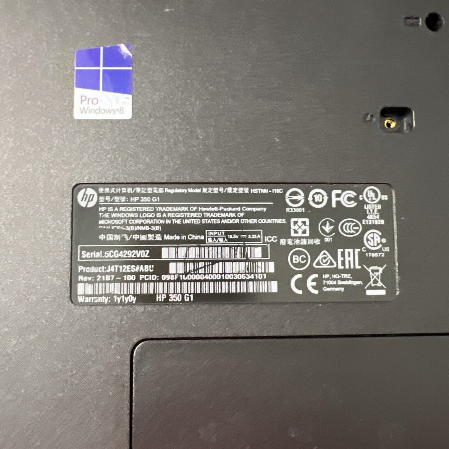 HP 350 G1 Bottom Base Cover DVD Drive USB Board Speakers