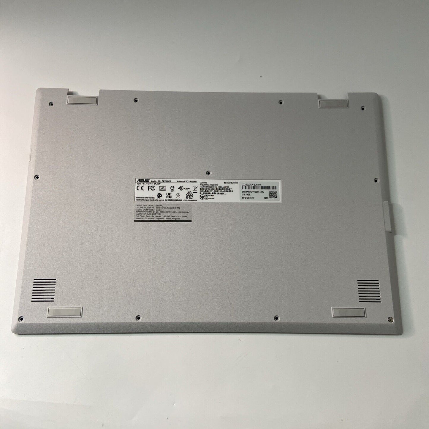 Asus Chromebook CX1500CKA Bottom Base Cover 13N1-D9A0511 Grade A