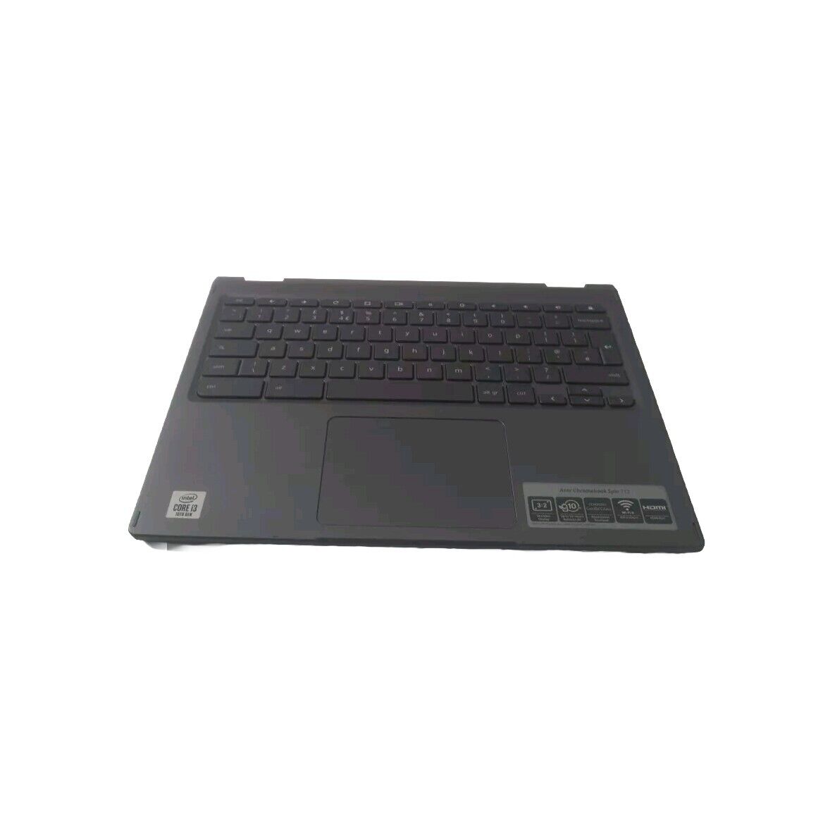 Genuine Acer Chromebook Spin CP713-2W Palmrest Cover Keyboard UK Grey Backlit