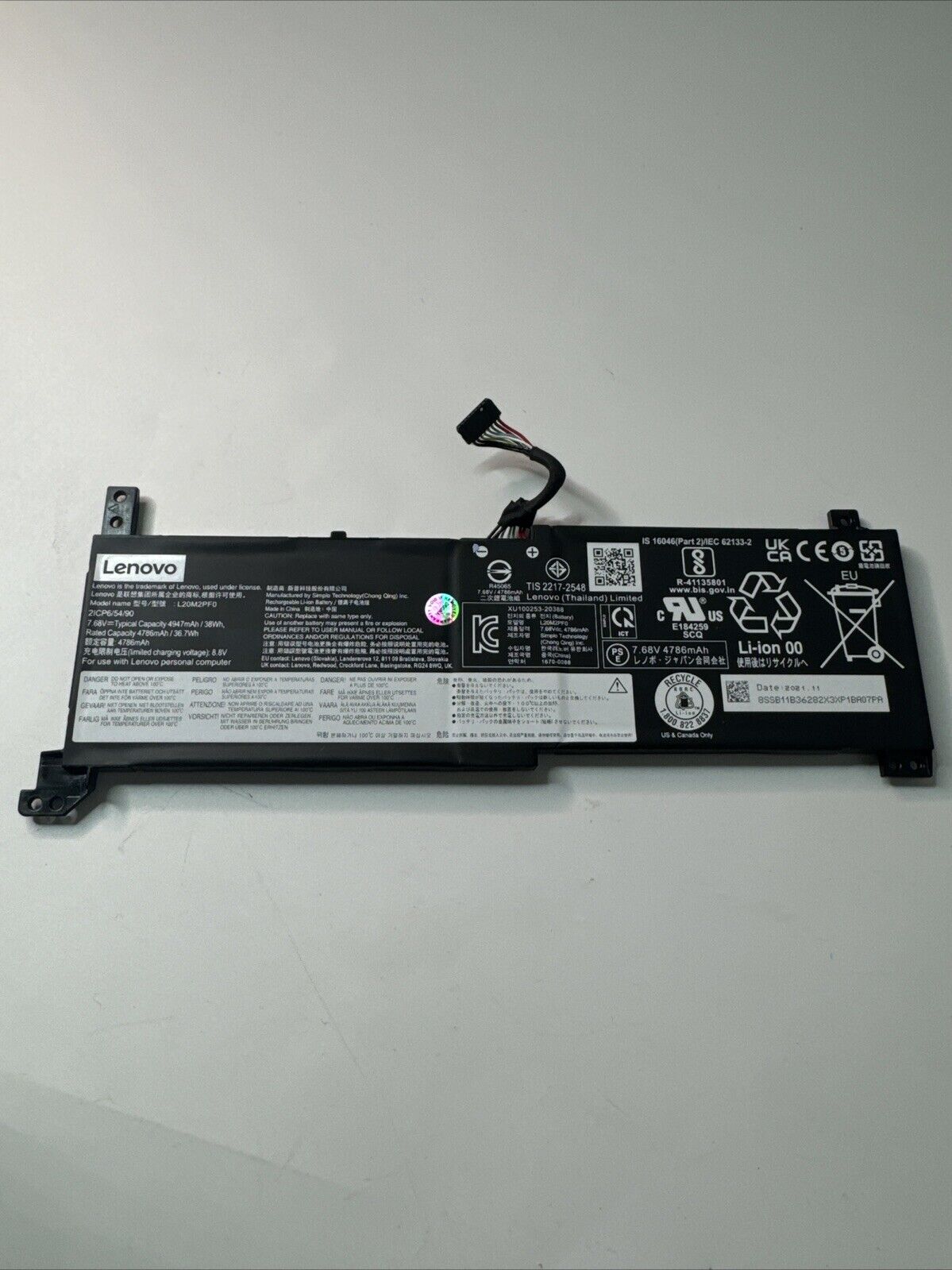 Genuine Lenovo V14 G2-ITL Laptop Battery L20M2PF0