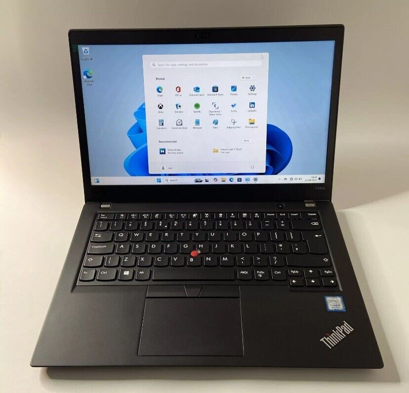 Lenovo ThinkPad T480s 14" 256GB SSD Intel Core i5-8350U 8th Gen, 16GB RAM Win 11