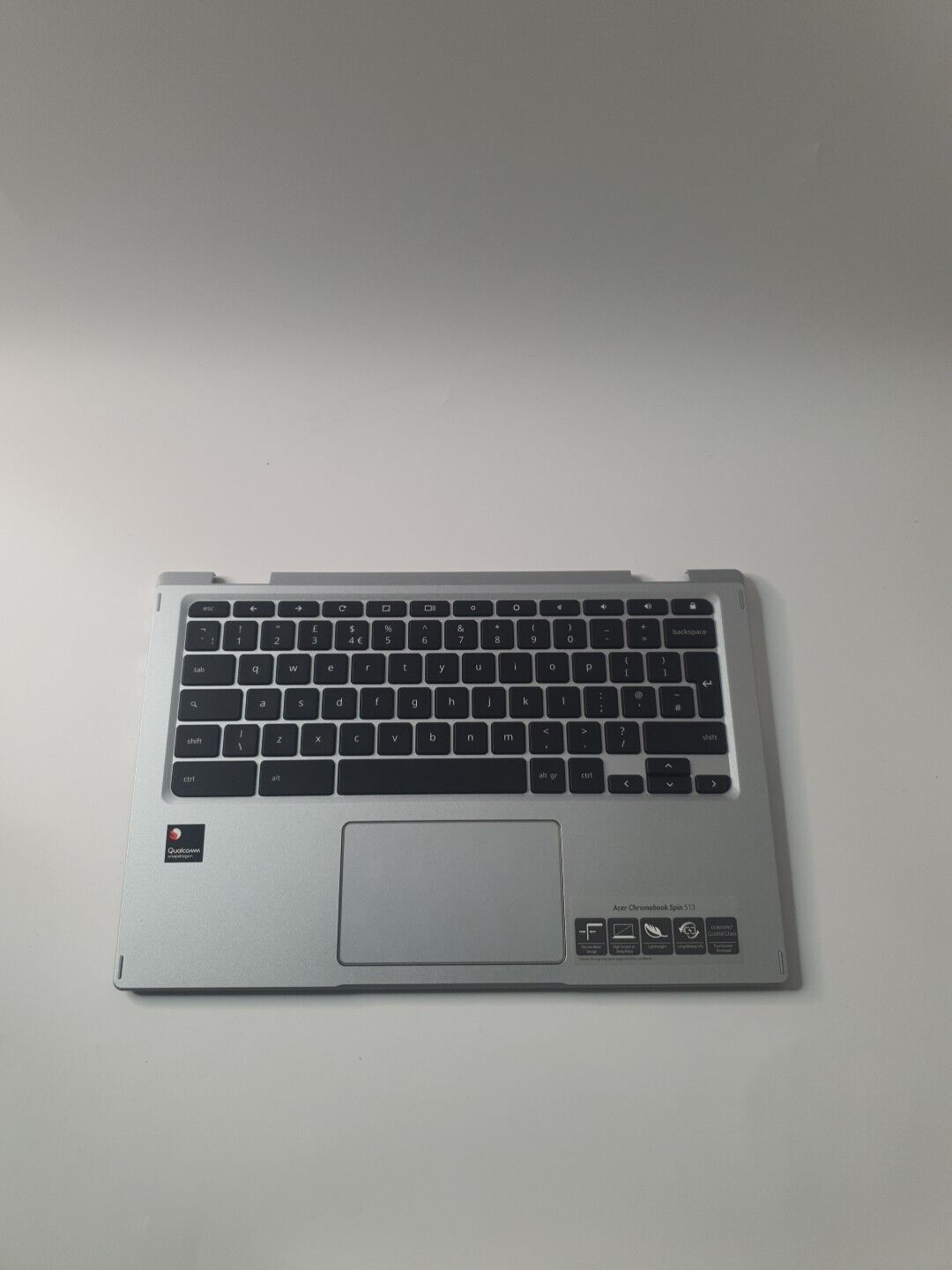 Genuine Acer Chromebook Spin CP513-1H Complete Palmrest UK Keyboard Backlit