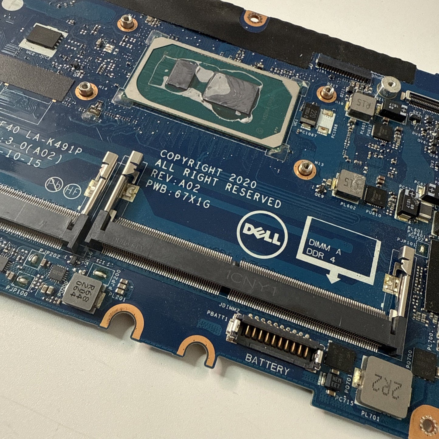 Dell Latitude 5420 Intel i5-1145G7 Motherboard GDF40 LA-K491P (WORKS!) Chipped