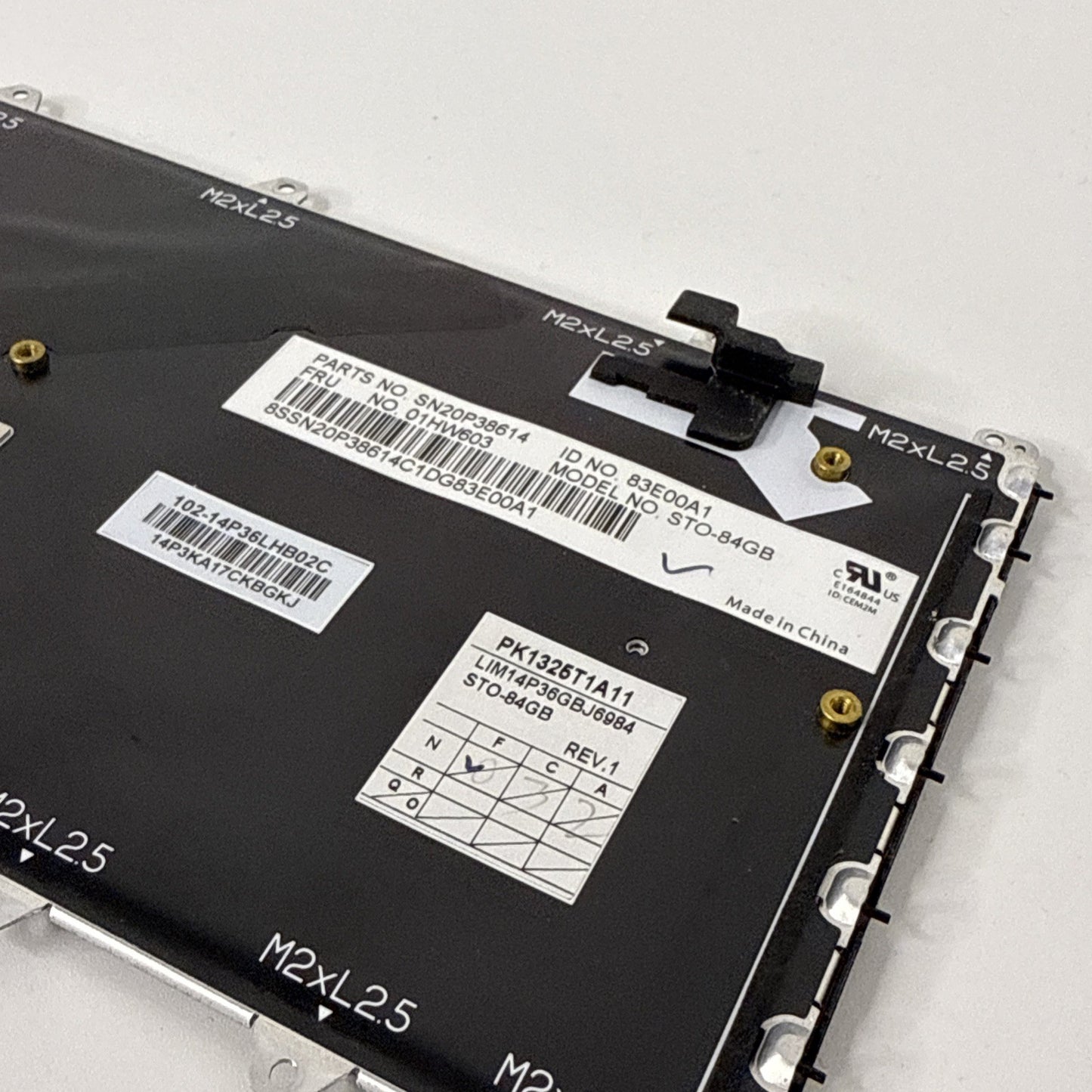 Lenovo Thinkpad Yoga 370 Genuine UK Backlit Keyboard 01HW603 (2 KEYS MISSING)