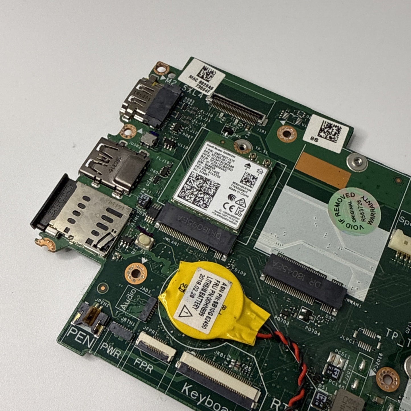 Lenovo Thinkpad Yoga 370 Motherboard i5-8th Gen DTZS1 LA-F421P (UNTESTED)