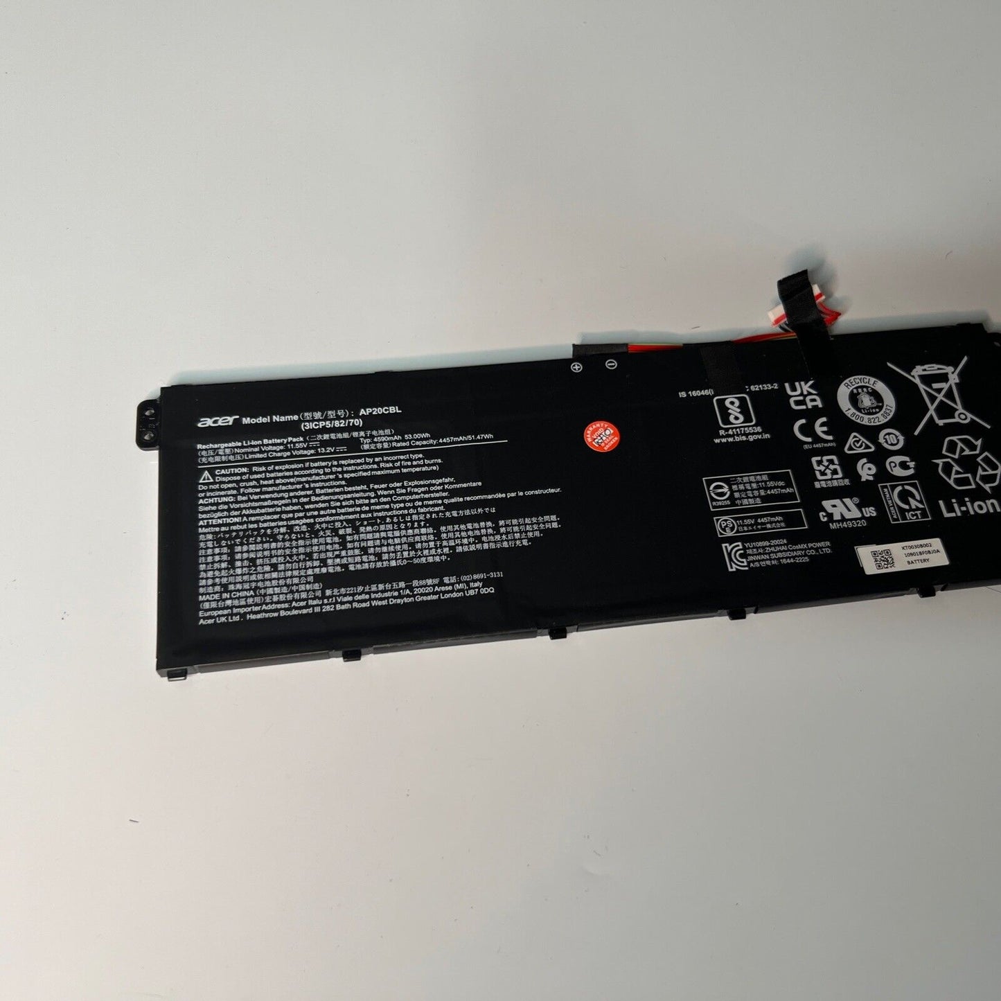 AP20CBL Battery for Acer Swift SF314 SF314-43-R2R4 R5-5500U Aspire 5 A515-45