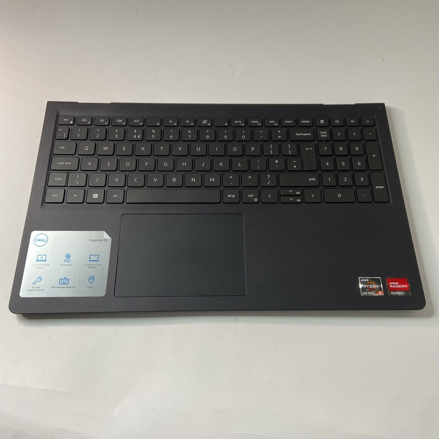 Dell Inspiron 15 3525 Palmrest Cover Upper Case UK Keyboard 0C6D40