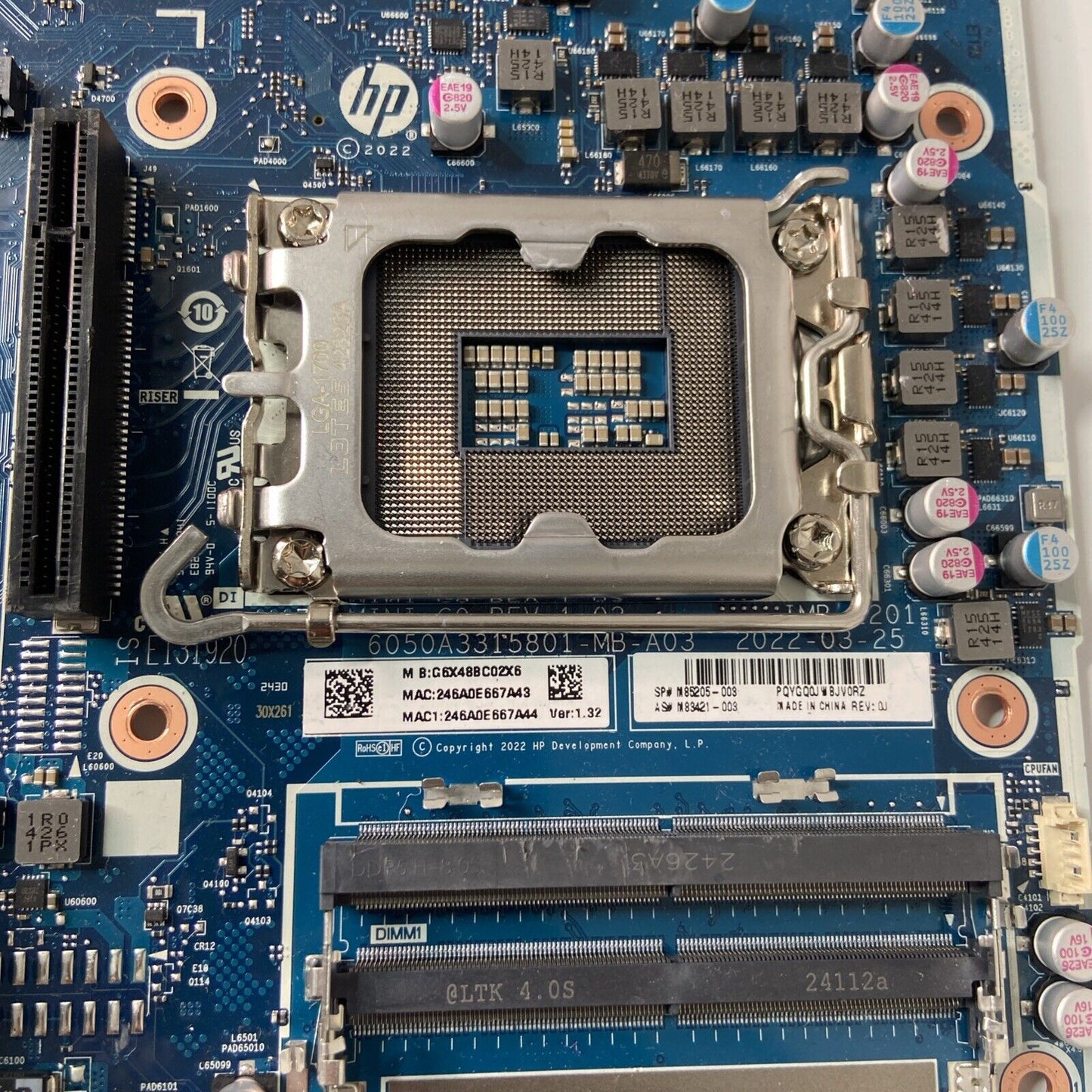 Genuine HP Z2 Mini G9 N15712-602 M85205-602 Intel LGA1700 CPU Socket Motherboard