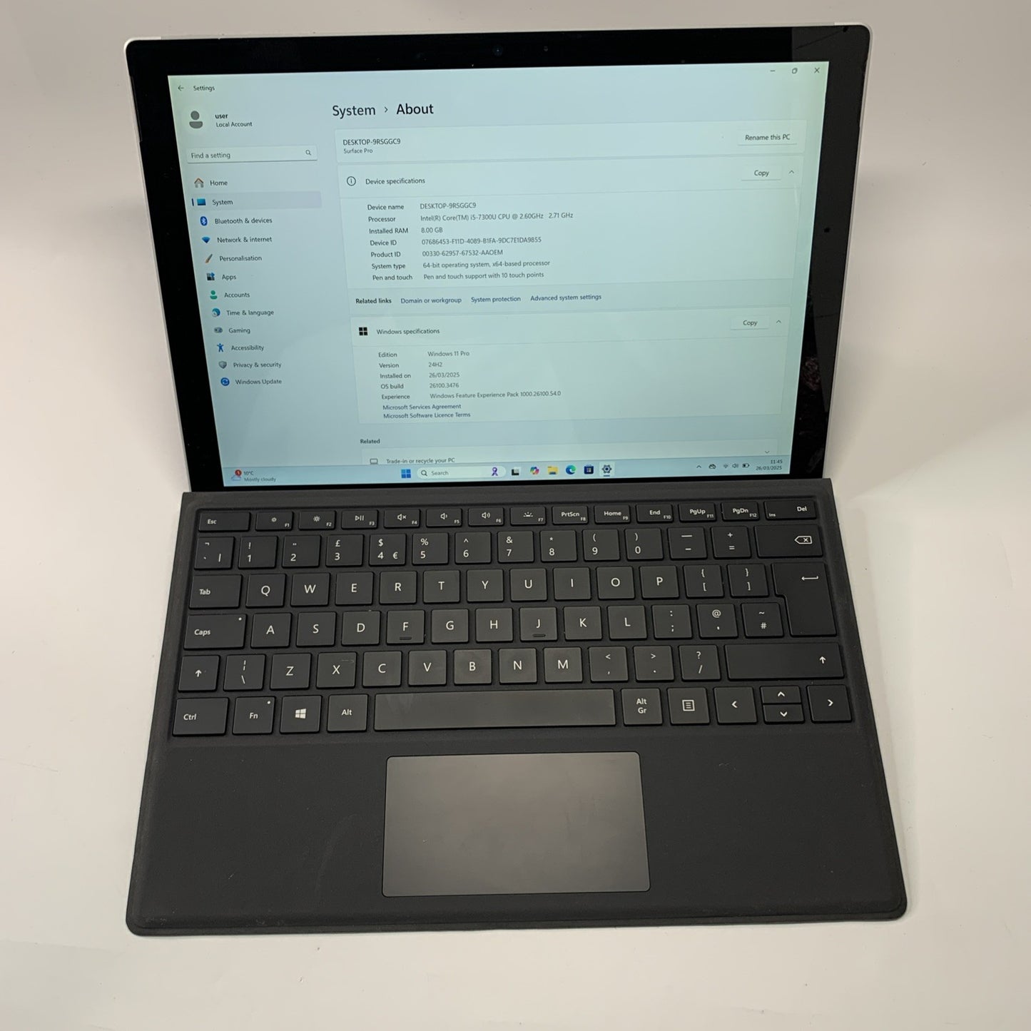 Microsoft Surface Pro 5 12.3 inch Tablet Intel Core i5-7300U 8GB RAM 256GB SSD