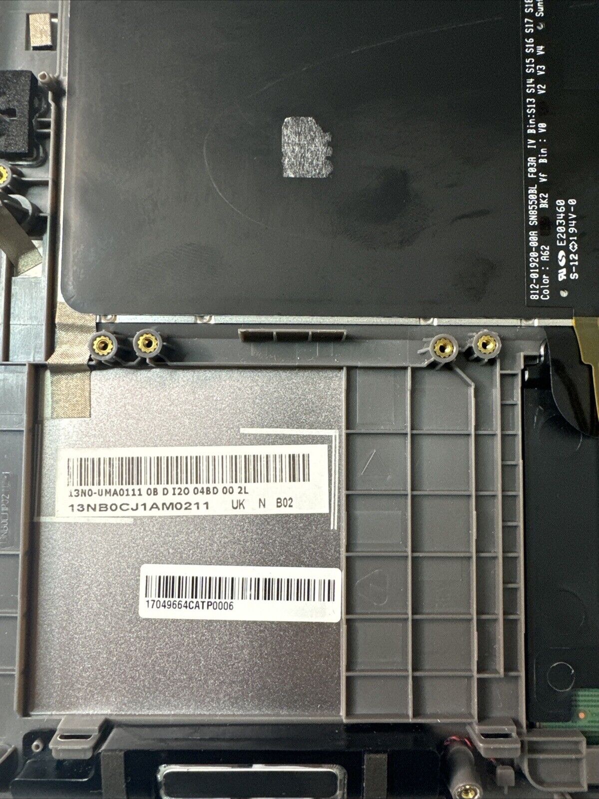 Genuine Asus UX410U Complete Palmrest UK Keyboard Touchpad Silver (Dent)