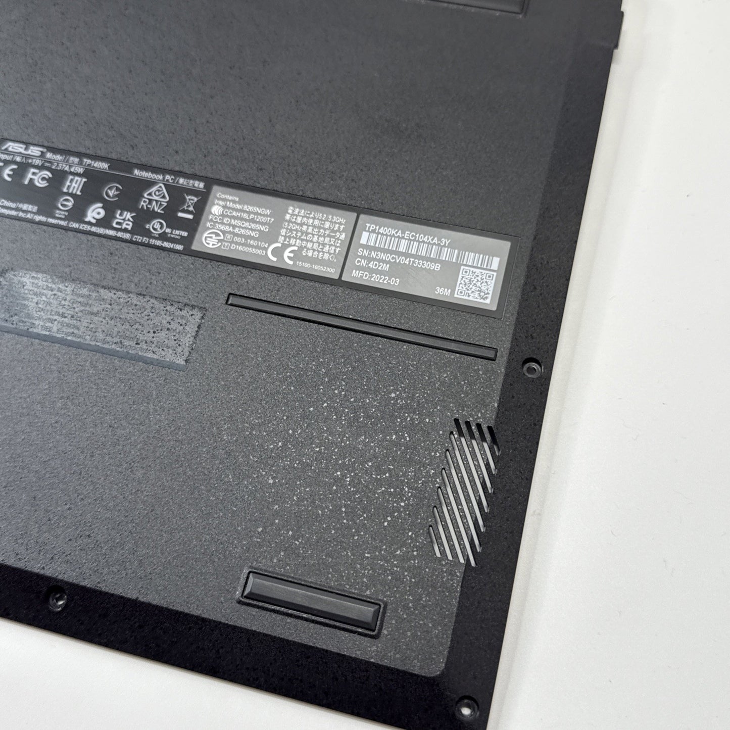 Asus Vivobook Go 14" Flip TP1400KA Base Bottom Cover Lower Case 13N1-E8A0201