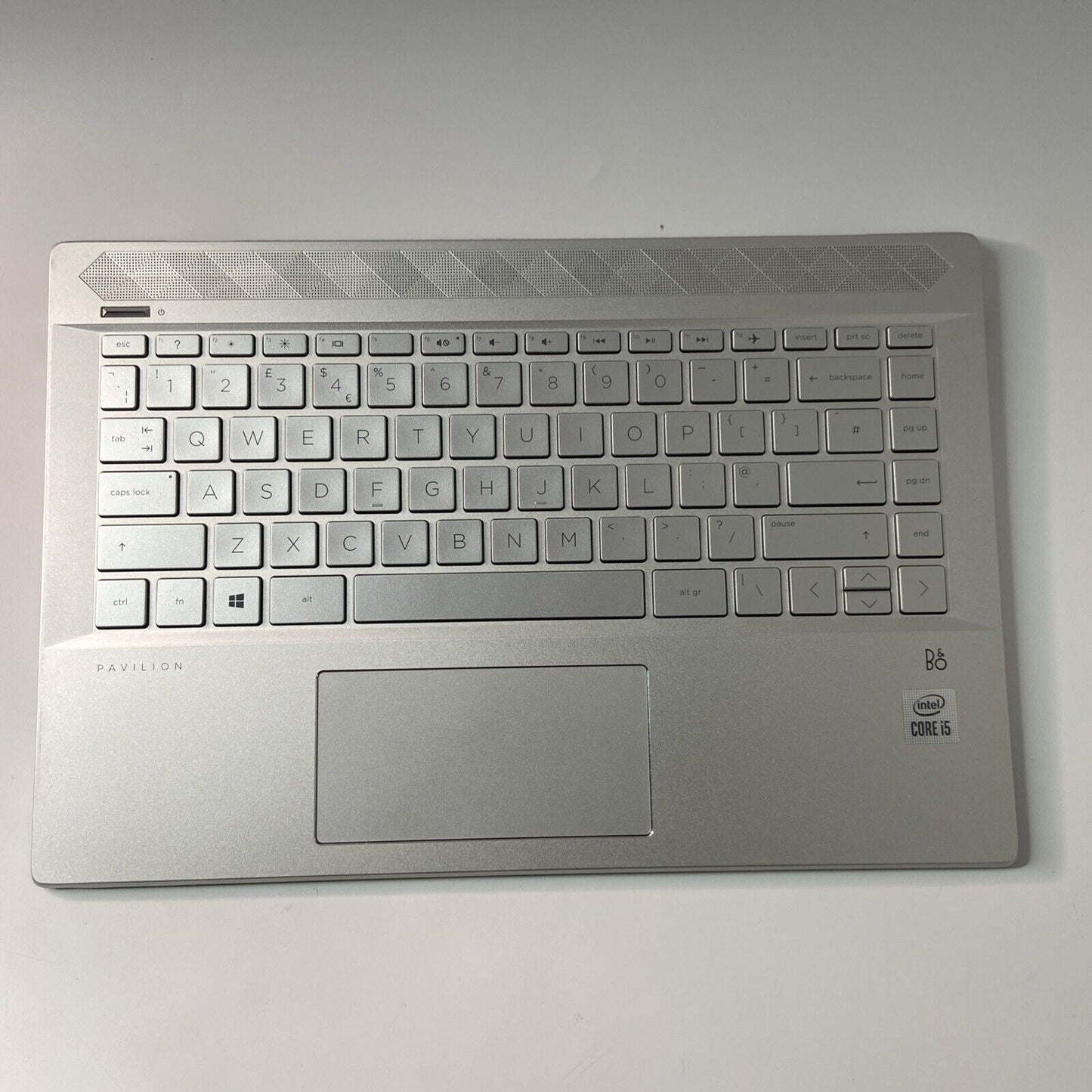 HP Pavilion 14-CE3510SA Complete Palmrest Assembly UK Keyboard Touchpad Silver