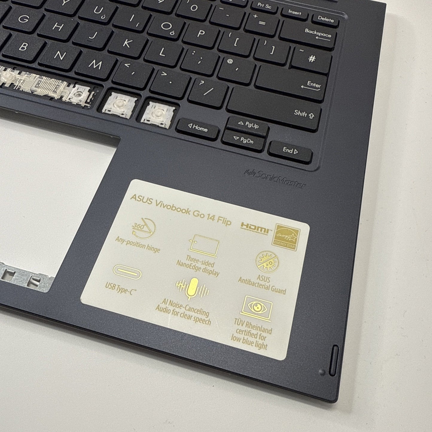 Asus Vivobook Go 14 TP1400K Palmtest Assembly UK Keyboard 13N1-E8A0321