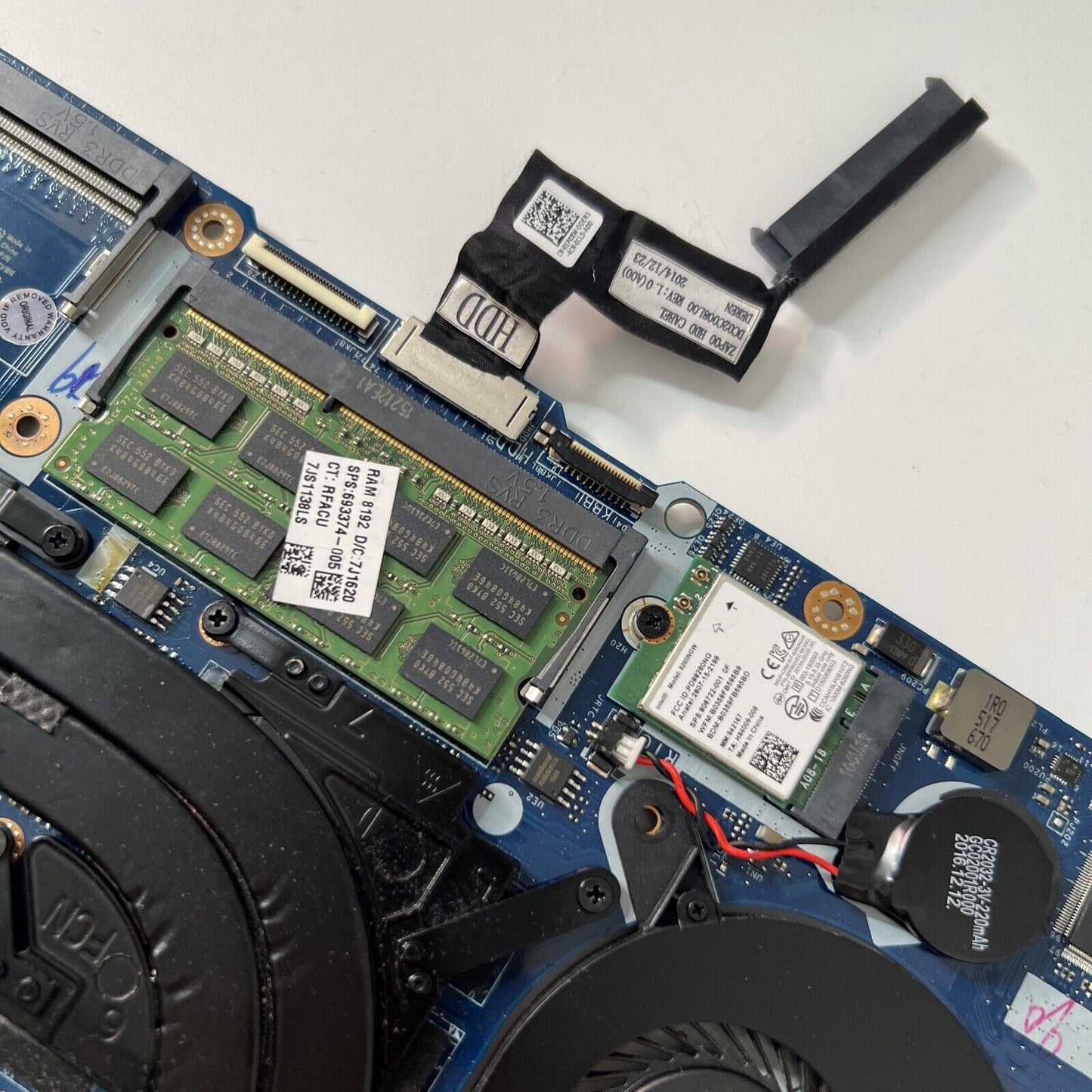 Dell Alienware 13 Motherboard i7-5500u 2.40GHz Heatsink + Fans WORKING