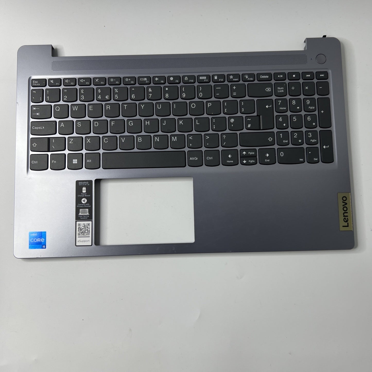 Genuine Lenovo Ideapad Slim 3 15IAH8 Palmrest Assembly UK Keyboard Grey AM3AT00