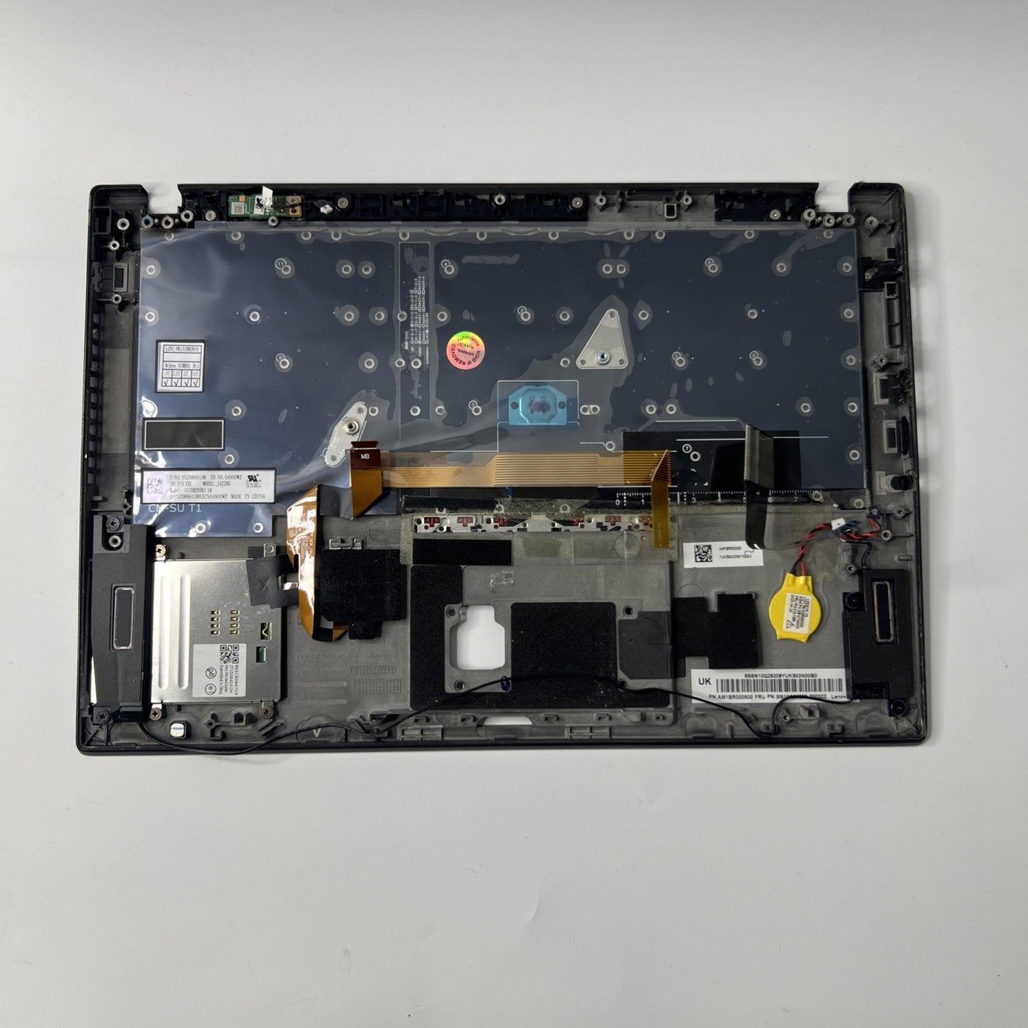 Genuine Lenovo T490s Palmrest Assembly UK Keyboard Black AM1BR000500 Read Desc