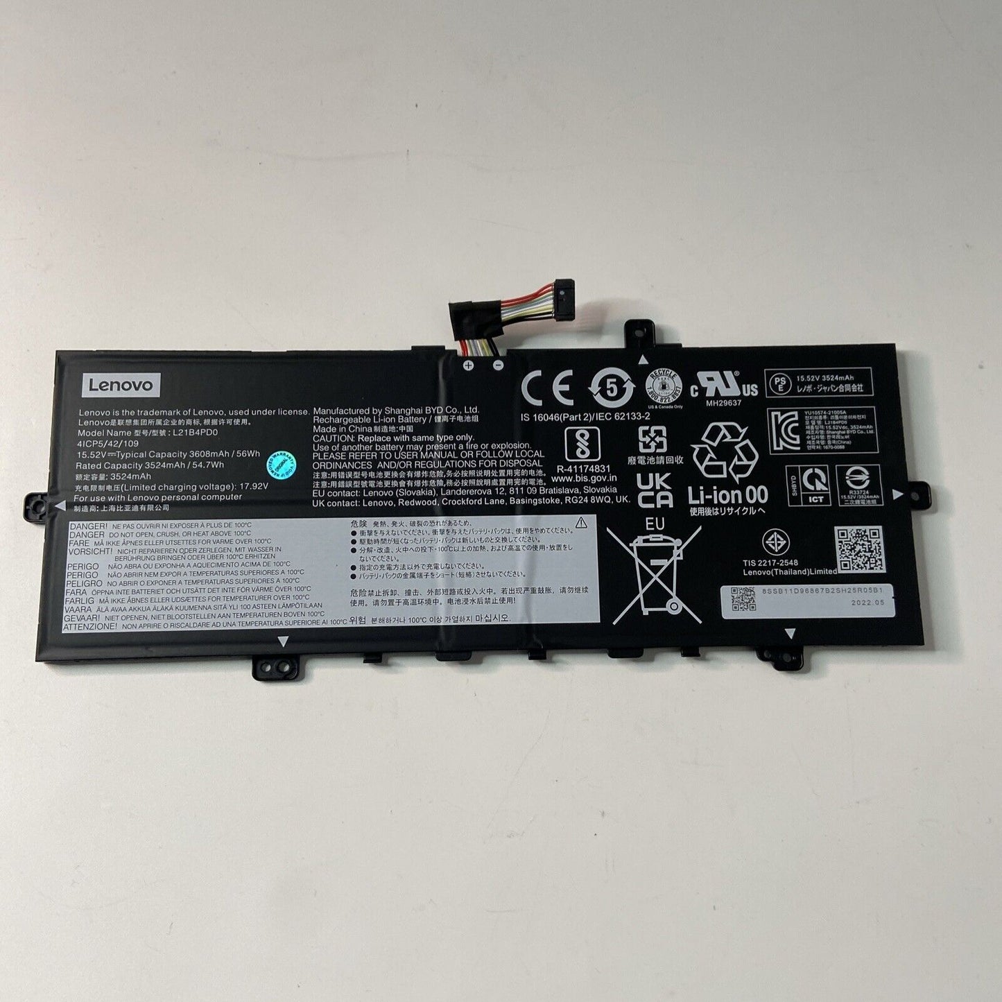 Lenovo ThinkBook 13x G2 IAP 21AT003TP Laptop Battery L21B4PD0 Grade A