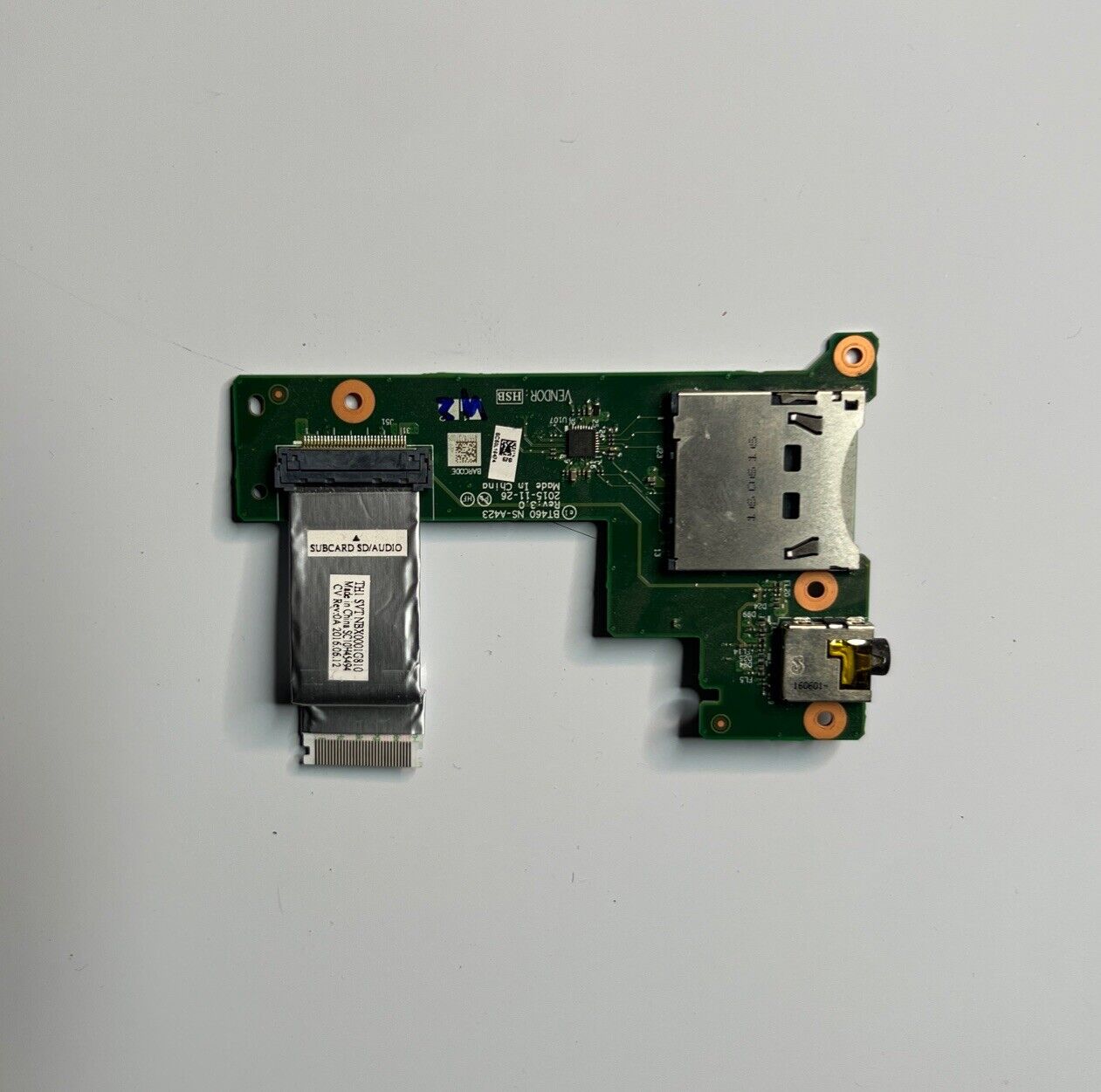 Lenovo ThinkPad 14" T460s SD Card Reader Audio Jack Board Ns-a423 Nbx0001g810