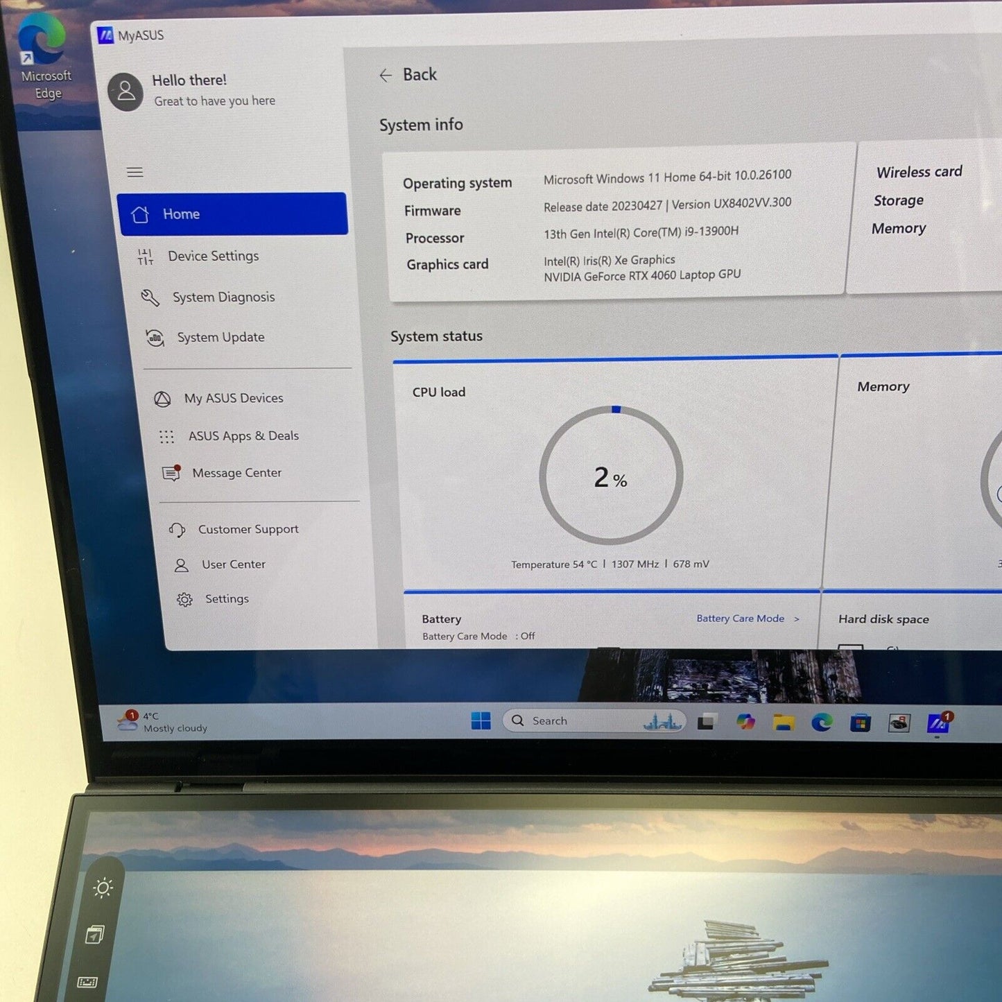 ASUS ZenBook Pro 14 Duo 14.5' 2.8K OLED TOUCH Intel i9-13900H 32GB DDR5 1TB SSD