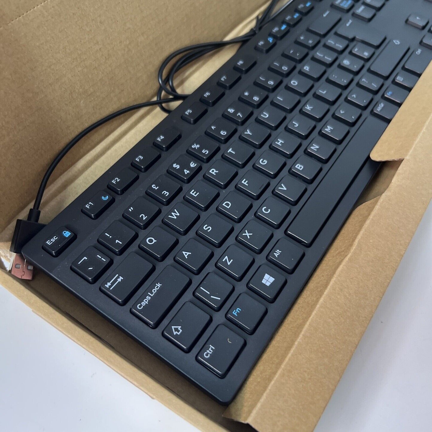 Dell Keyboard UK Layout USB-Wired Black 0RX6RM KB216t Opened Never Used