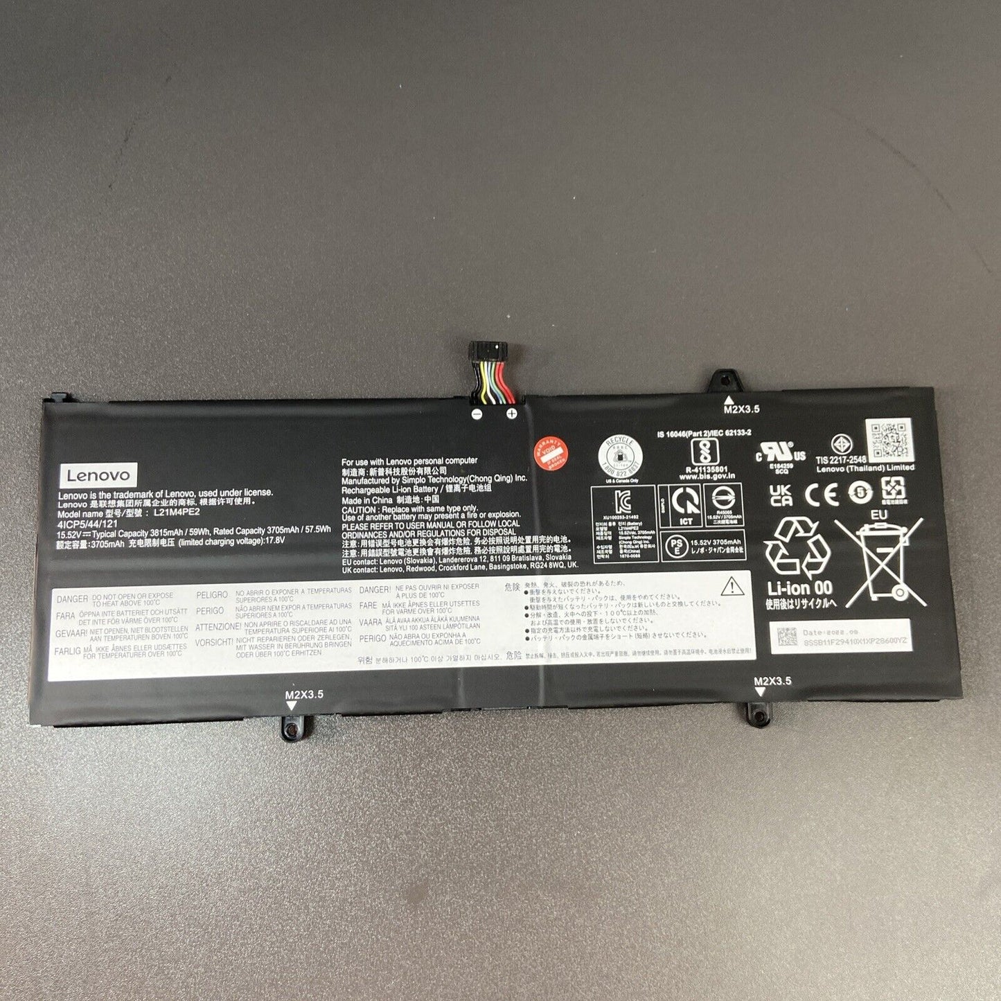 Genuine Lenovo Yoga 6 13ALC7 Laptop Battery 5B11F29411 5B11F29414, 5B11F29421