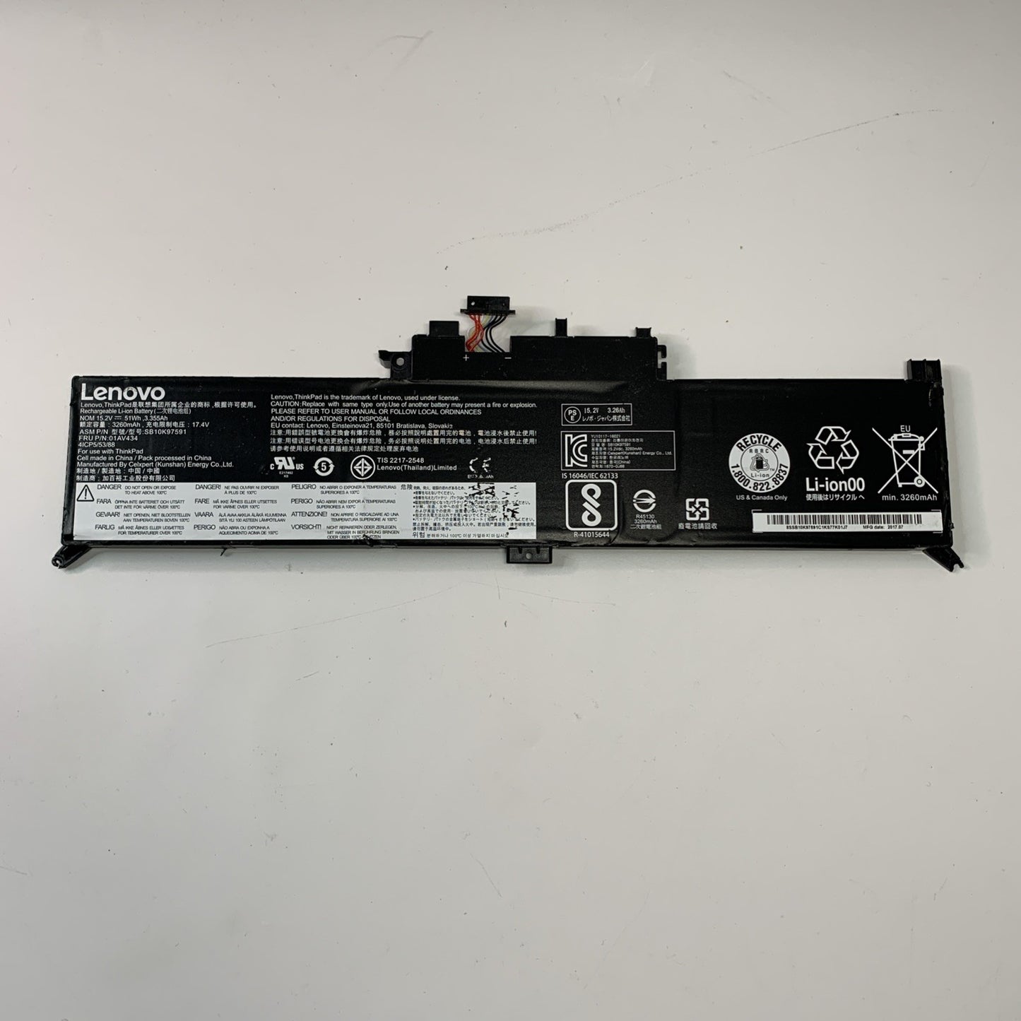 Genuine Lenovo ThinkPad Yoga 370 260 X380 01AV433 01AV434 Battery 85%+