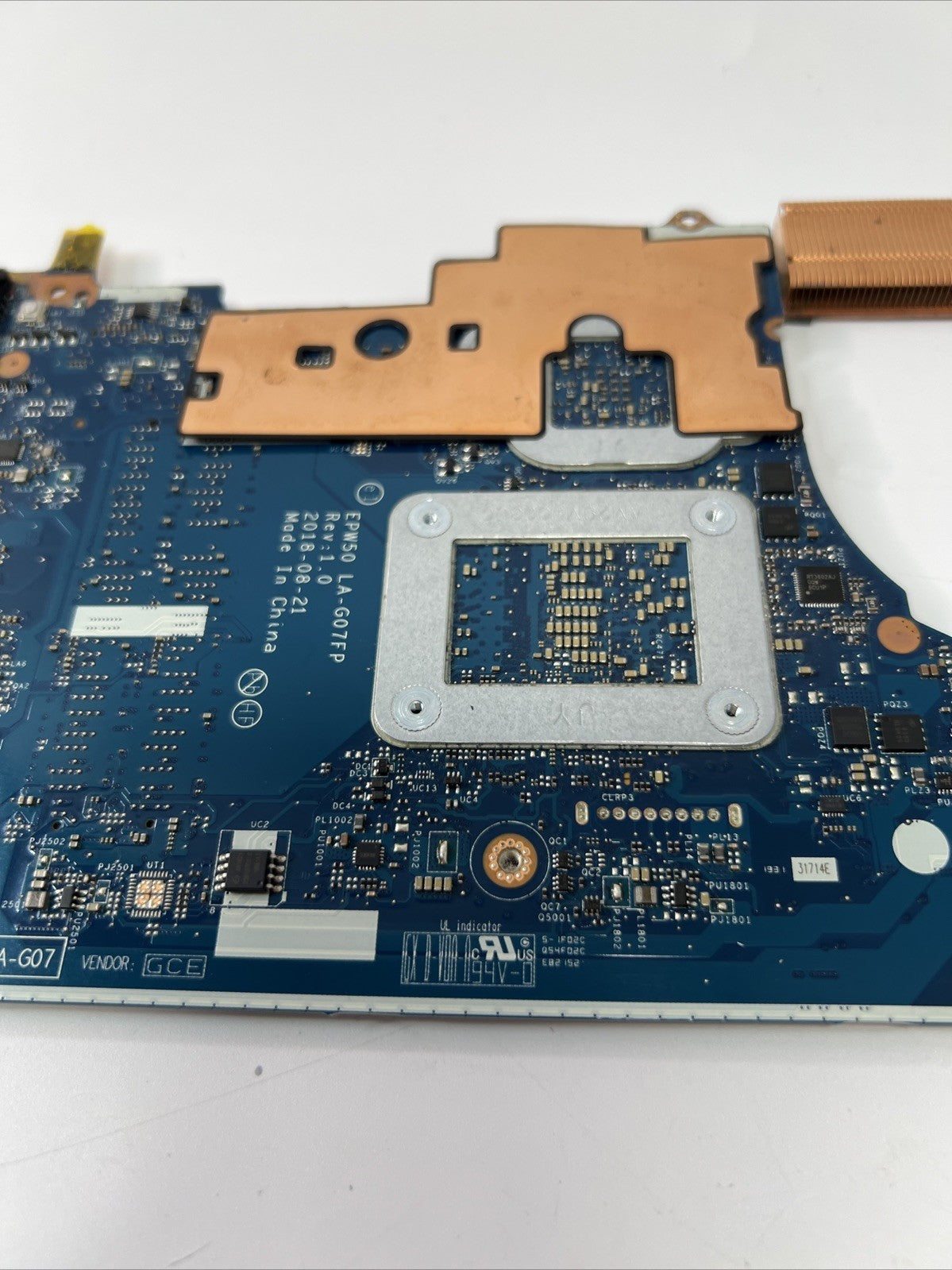 Genuine HP 15-da1013ne Motherboard i5 8th Gen L35240-601 (WORKS) + Heatsink