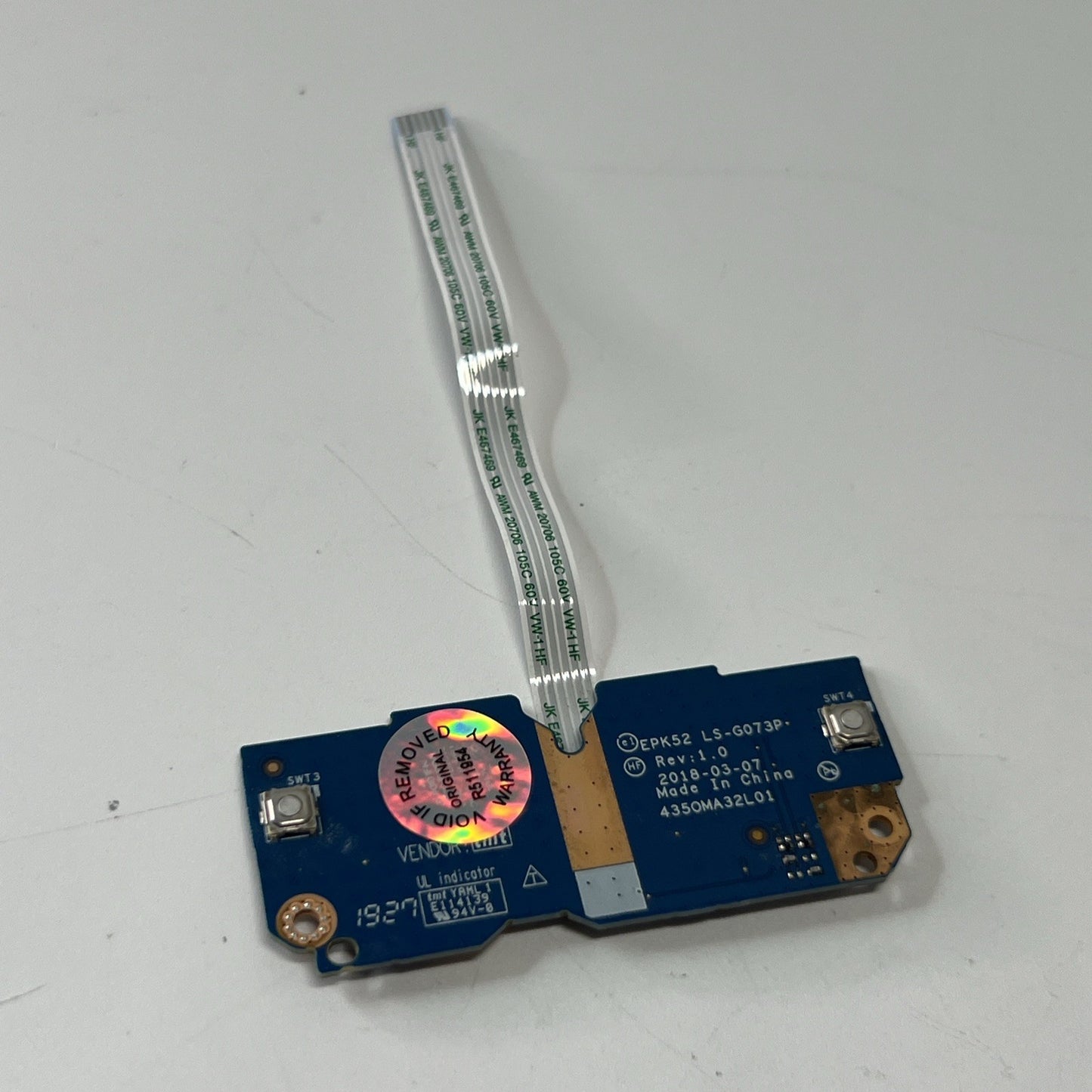 HP 15-DA 15-DA1013NE Touchpad Button Board and Cable LS-G073P