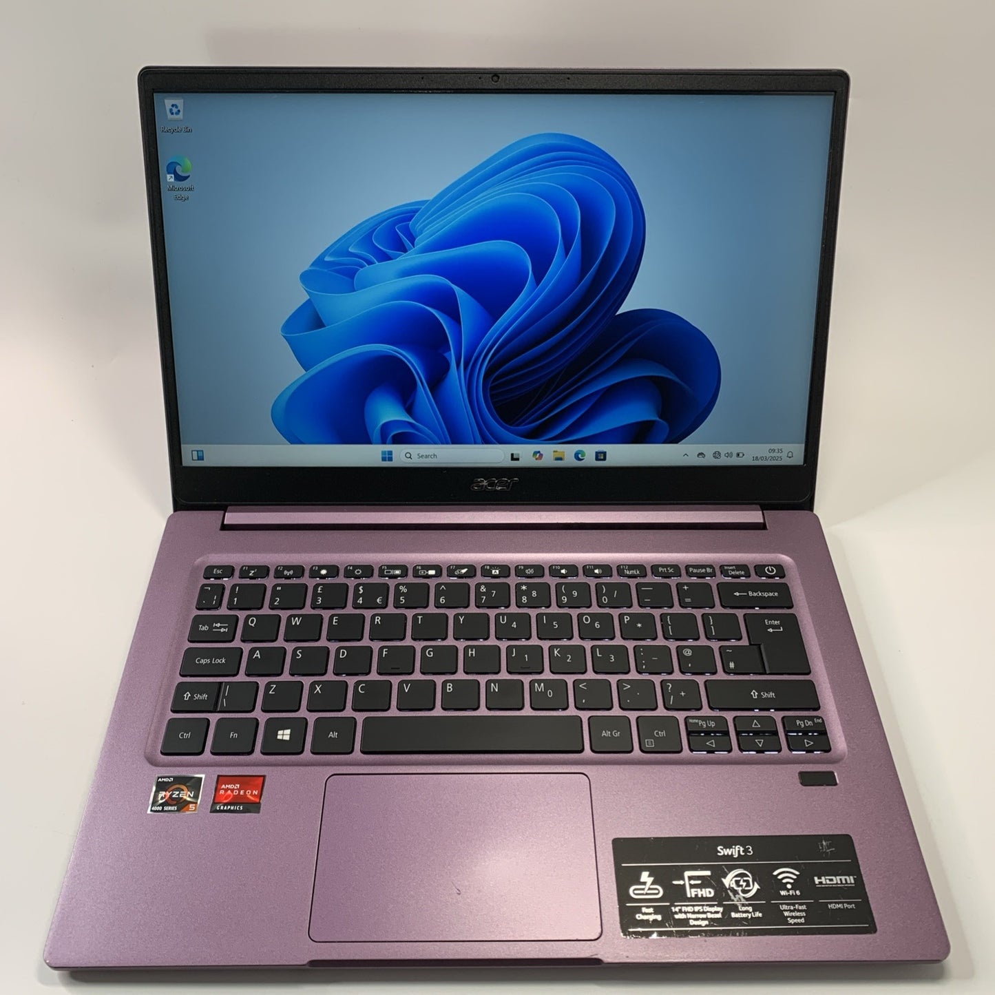 Acer Swift 3 SF314-42 14" AMD Ryzen 5 4500U 8GB RAM 256GB SSD Windows 11 Purple