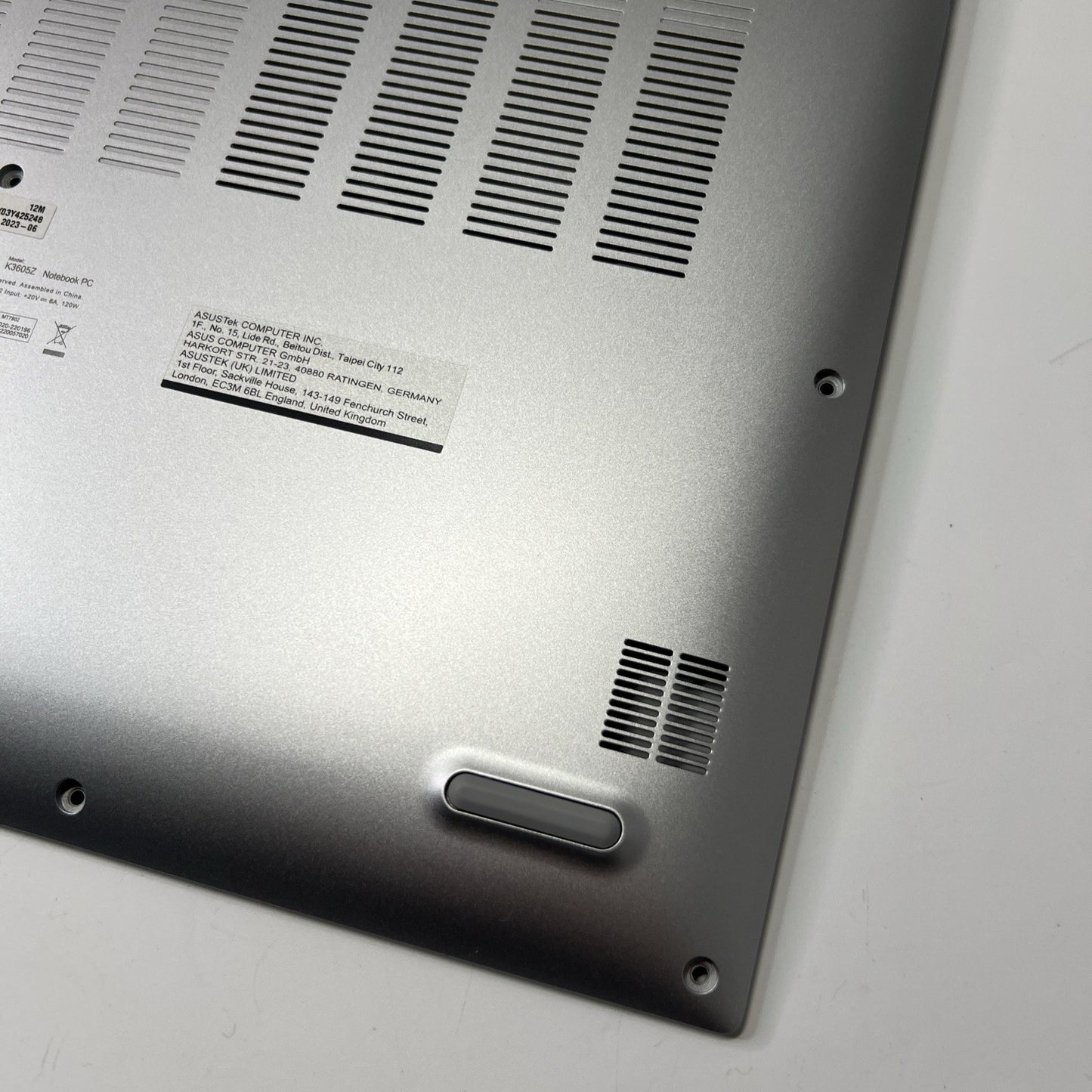 Genuine Asus Vivobook 16X K3605Z Bottom Base Cover Silver EAZJ200602A