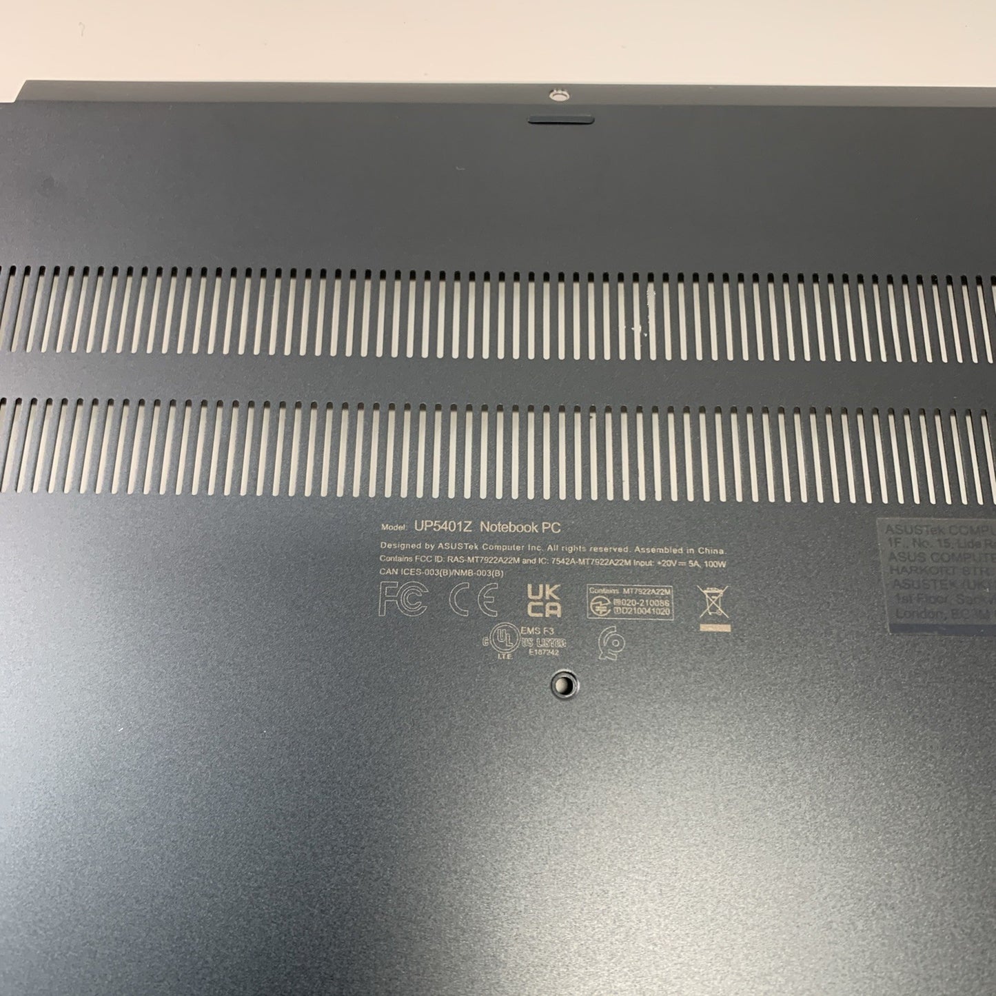 Asus ZenBook Flip 14 OLED UP5401Z Bottom Case Cover Flint Gray 13N1-DQA0342
