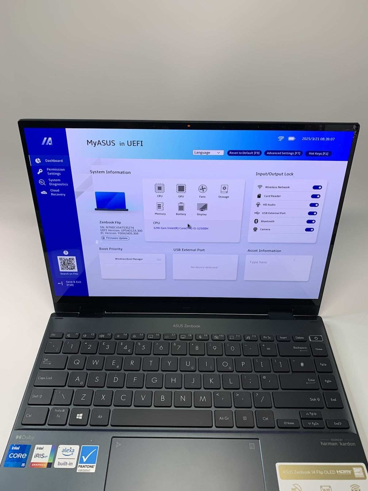 Asus Zenbook 14 UP5401Z OLED Display Touch Assembly 2880x1800 Small Crack