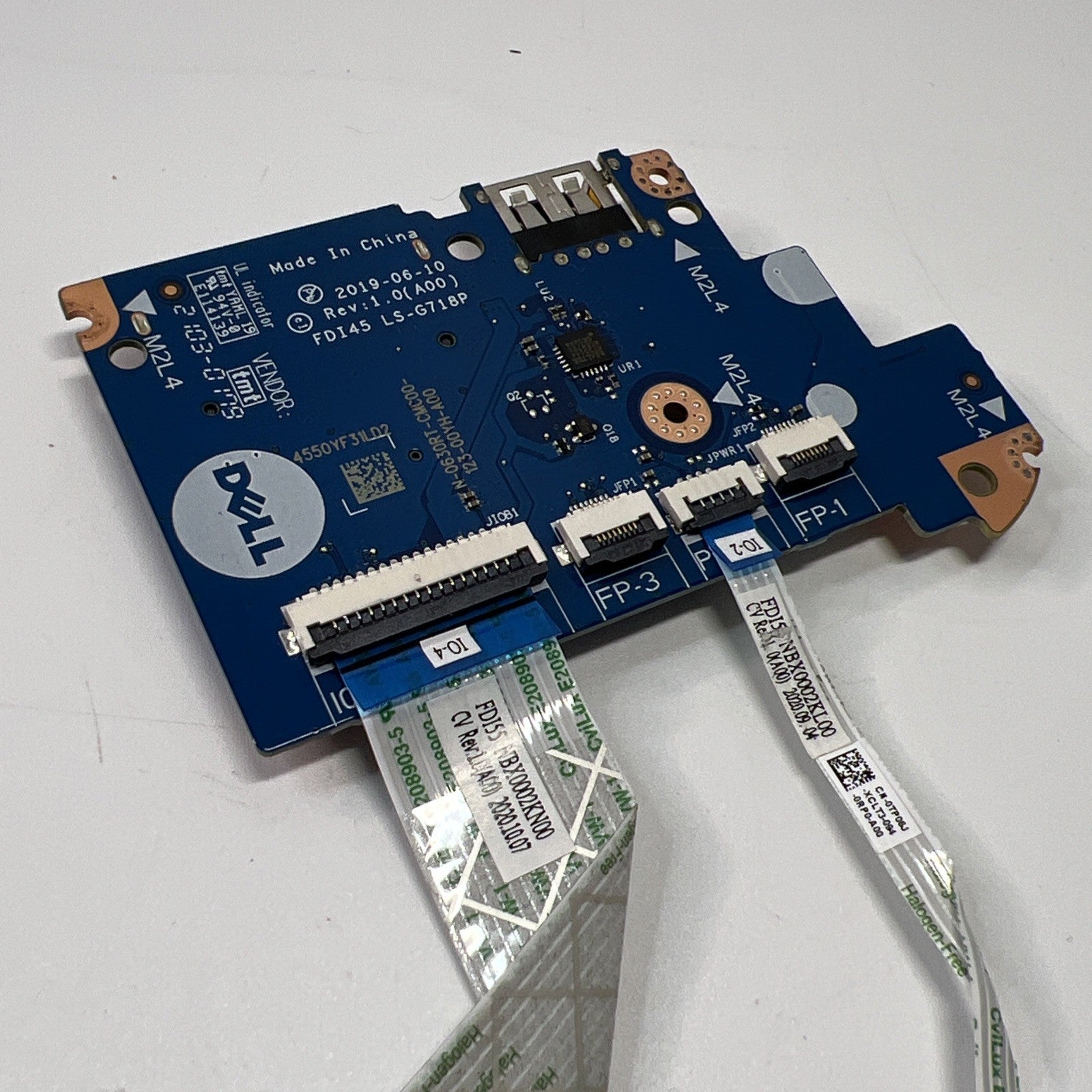 Genuine Dell Inspiron 3505 I/O Board LS-G718P FDI45 0630RT + Connectors