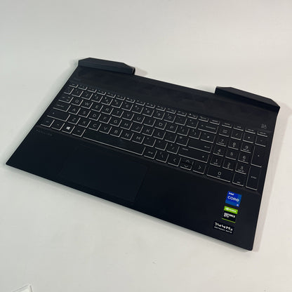Genuine Black Hp Pavilion 15-dk2029na Palmrest ,keyboard & Usb Board AM2K8000