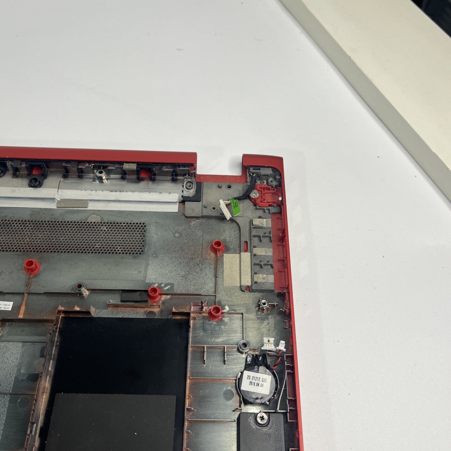 Genuine Red Hp Pavilion 15-BK060SA Bottom Base Cover Case, Speakers+ Usb Board.