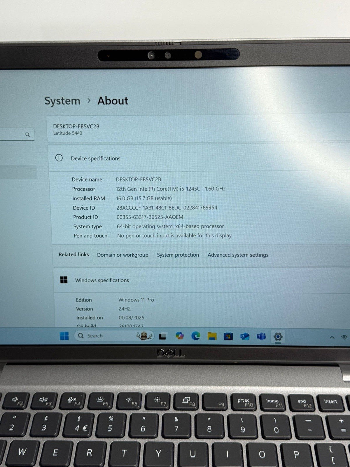 Dell Latitude 5440 Laptop, 14" FHD i5-1245U, 16GB RAM, 512GB SSD Windows 11