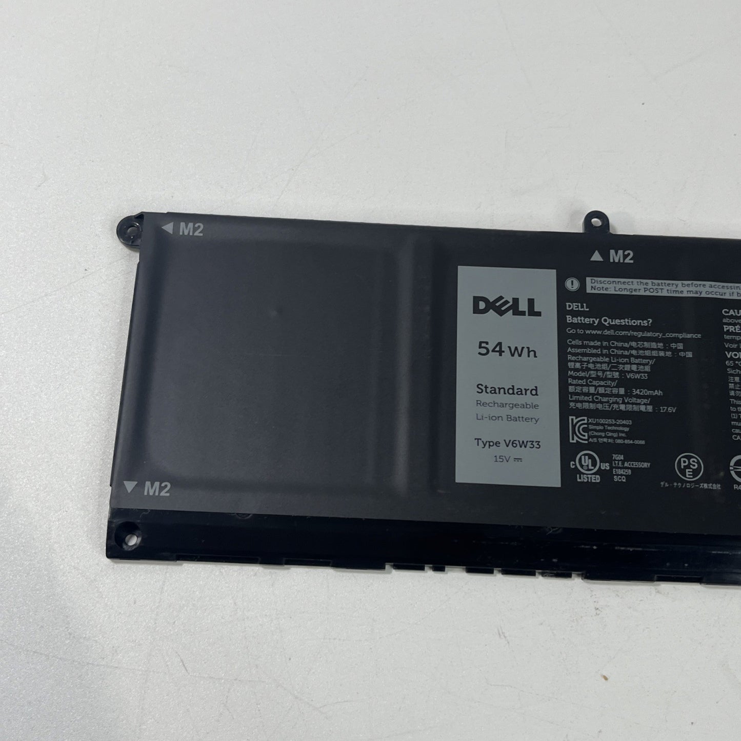 Genuine Dell Latitude 3520 Battery V6W33 Battery Health: Good
