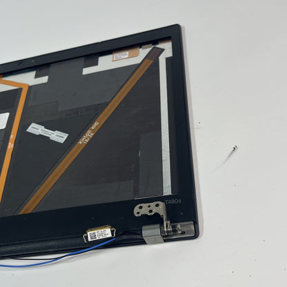 Lenovo ThinkPad T480s Series AQ16Q00060 Complete Top Lid Cover, Cables, Hinges.