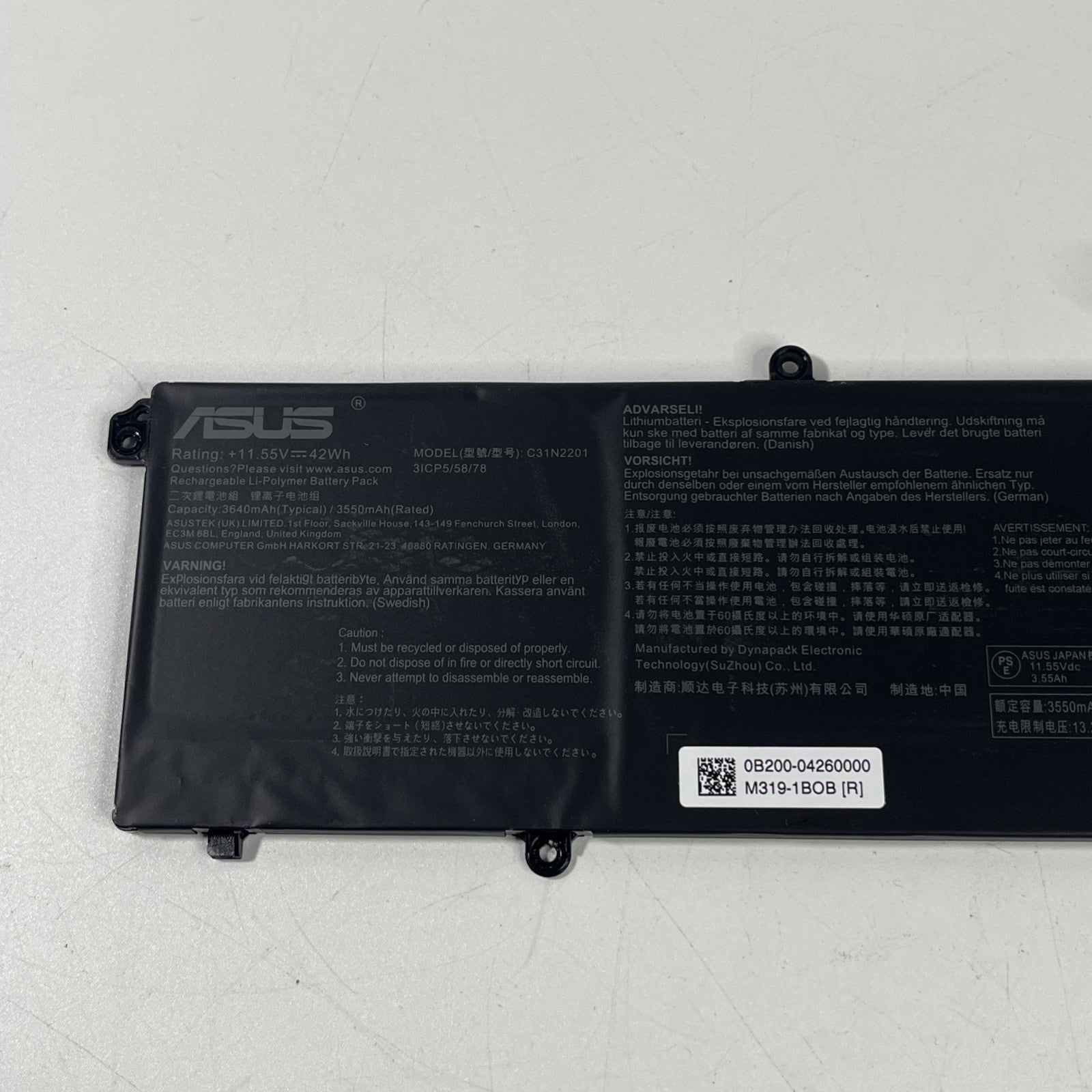 Genuine Asus, VivoBook 15 X1504ZA Laptop Battery C31N2201 , Good Condition