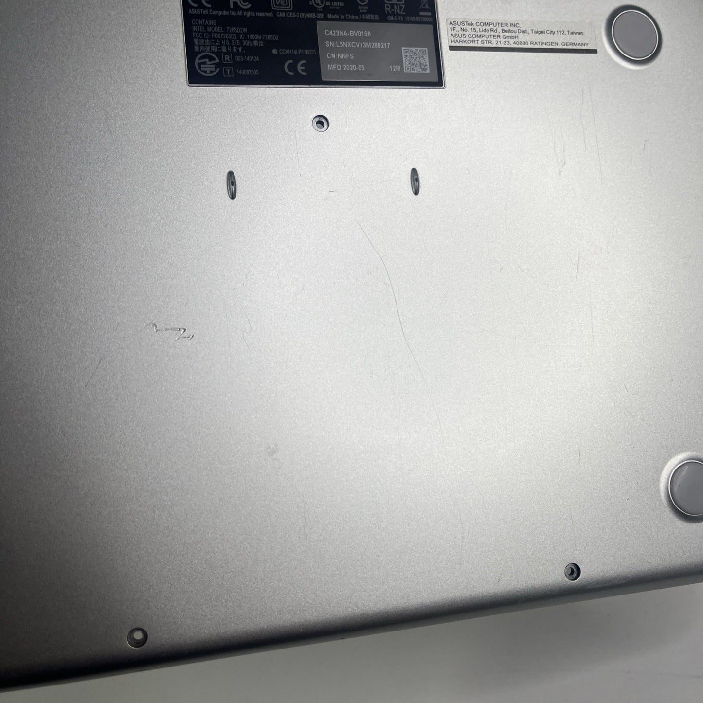 Genuine Asus C423NA-BV0158 Grey Bottom Base 13N1-63A0601