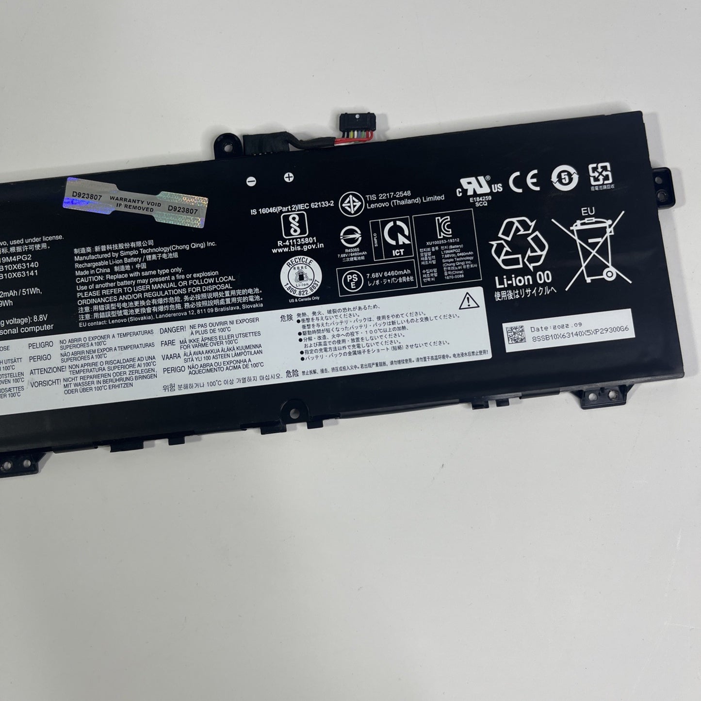 L19M4Pg2 Lenovo Ideapad 5 Chromebook Genuine Battery (Good Health)